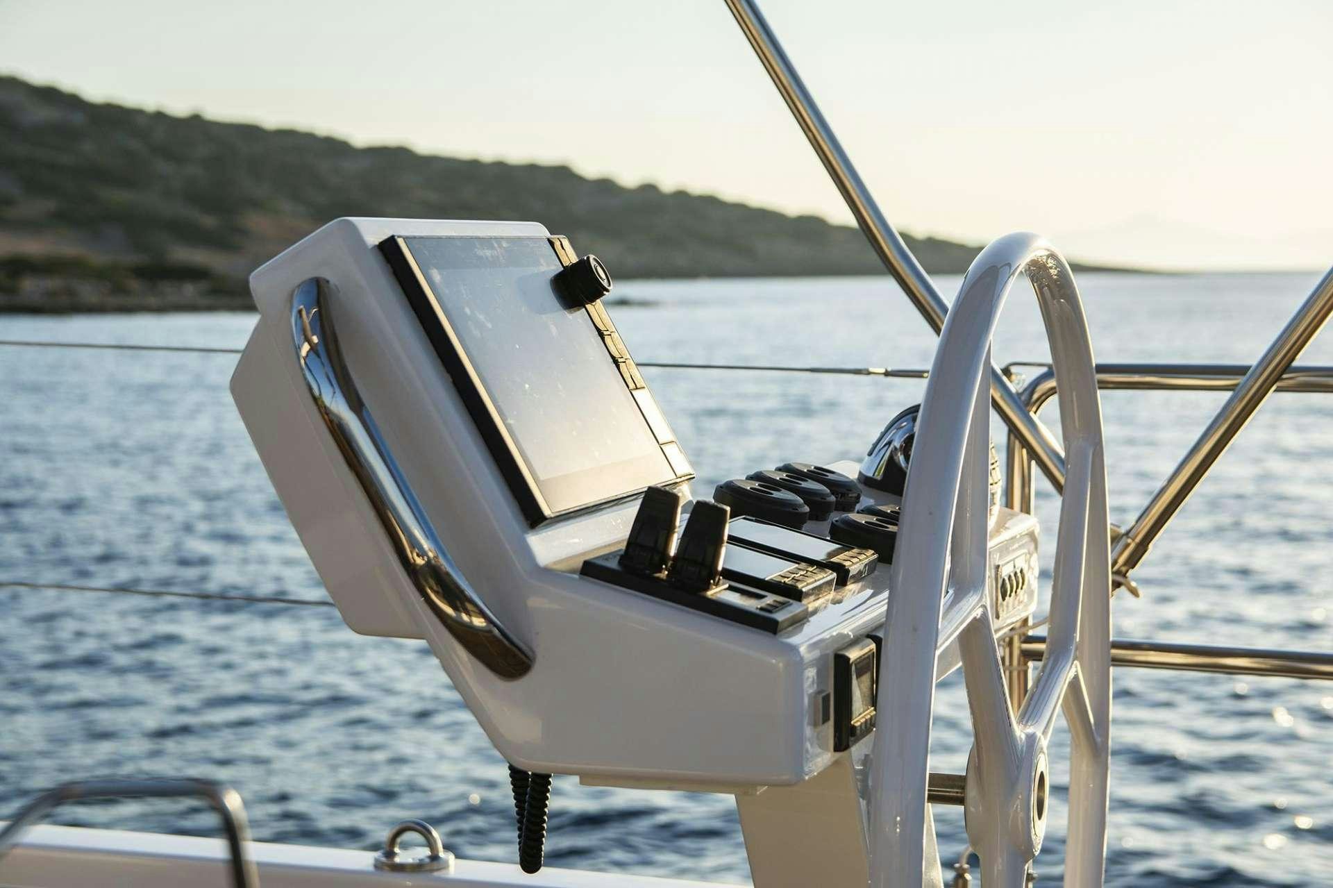 a boat on the water aboard SOPHIA Yacht for Charter