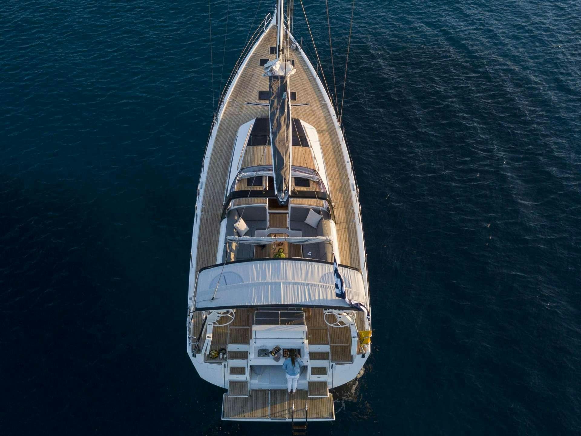 a tall ship in the water aboard SOPHIA Yacht for Charter