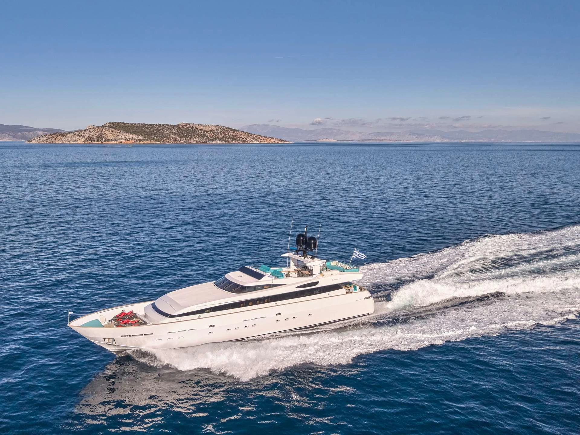 a boat on the water aboard LOANA Yacht for Charter