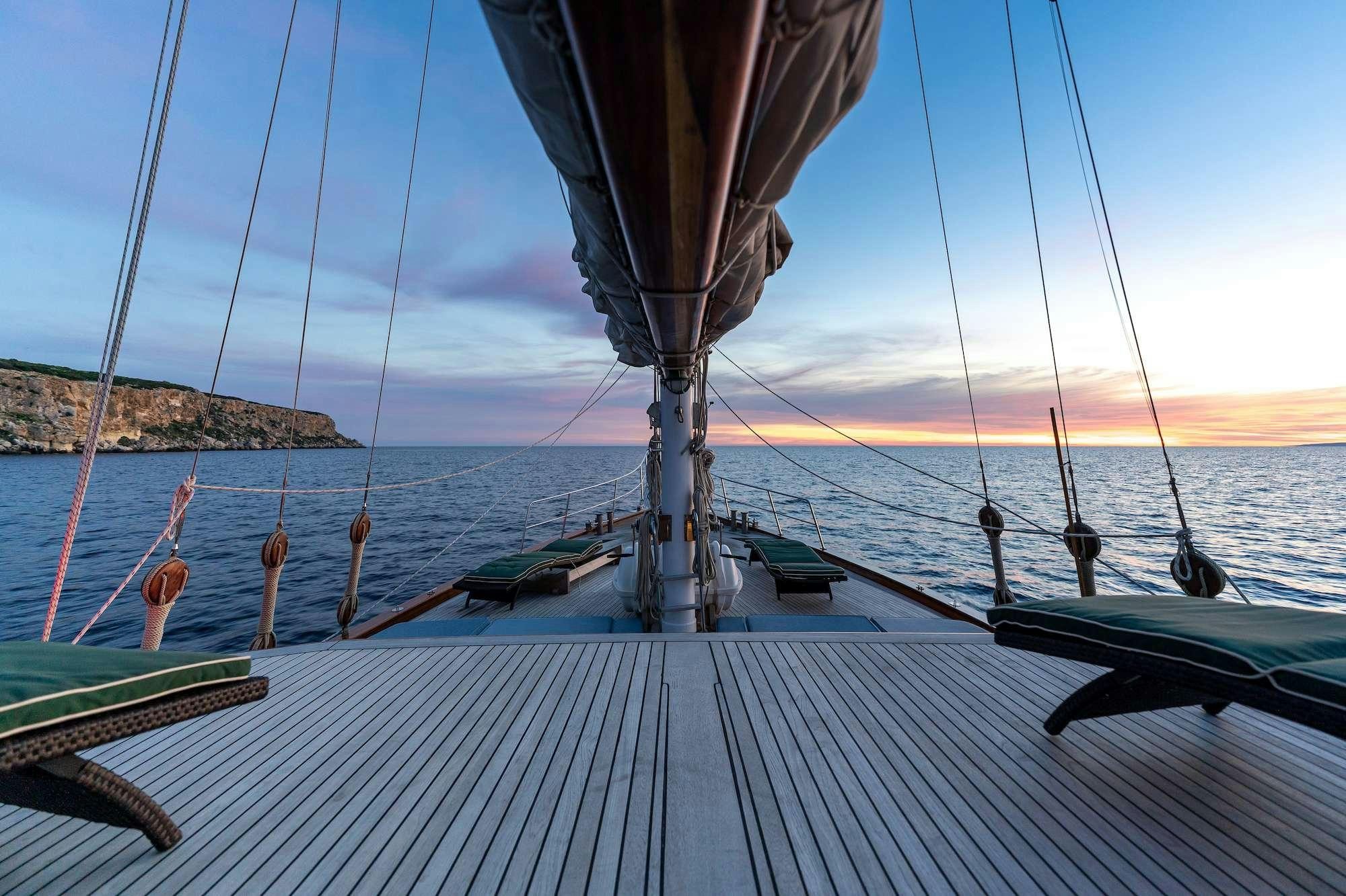 a group of people on a boat aboard MYRA Yacht for Charter