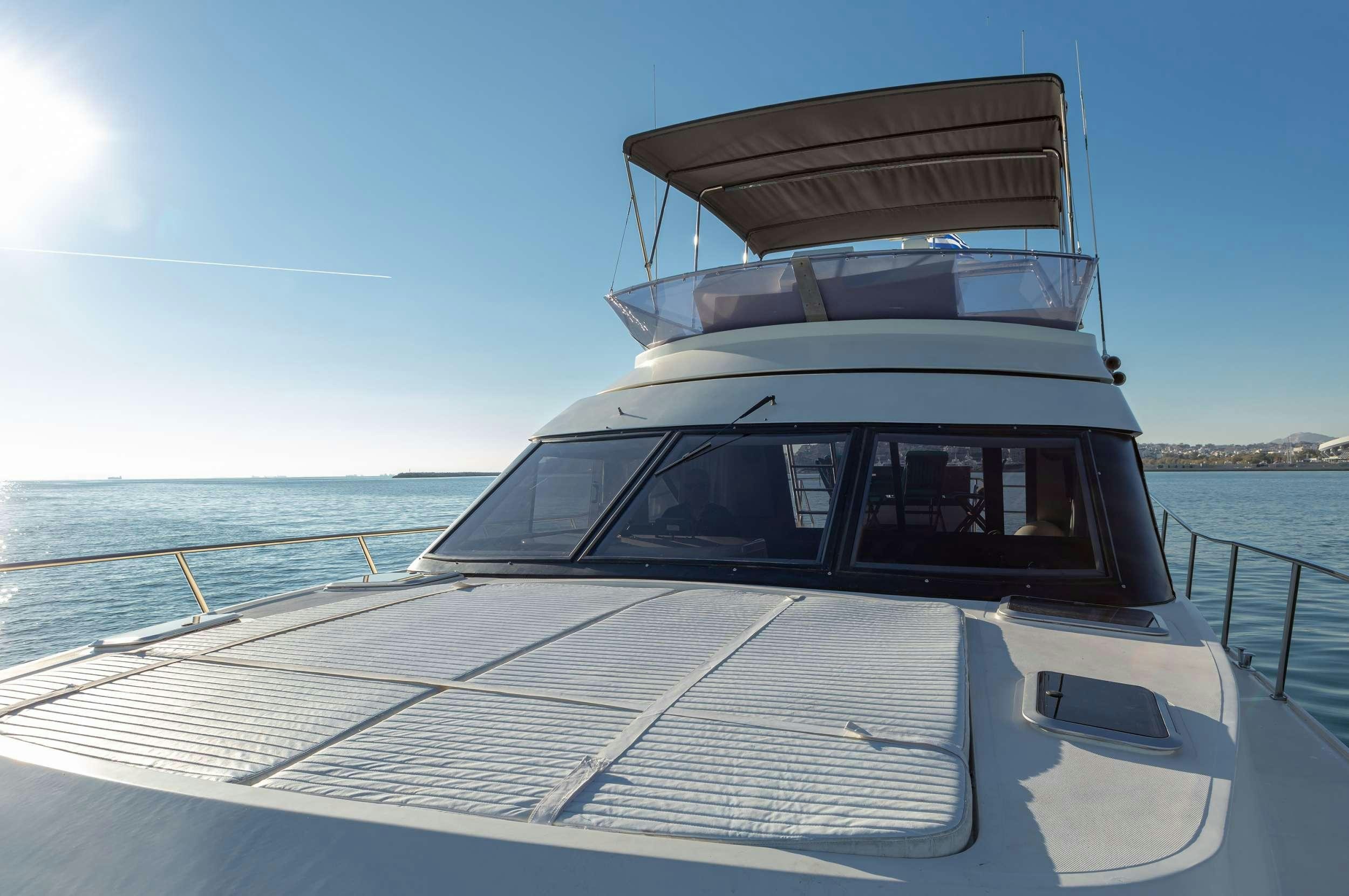 a boat on the water aboard Marios L Yacht for Charter
