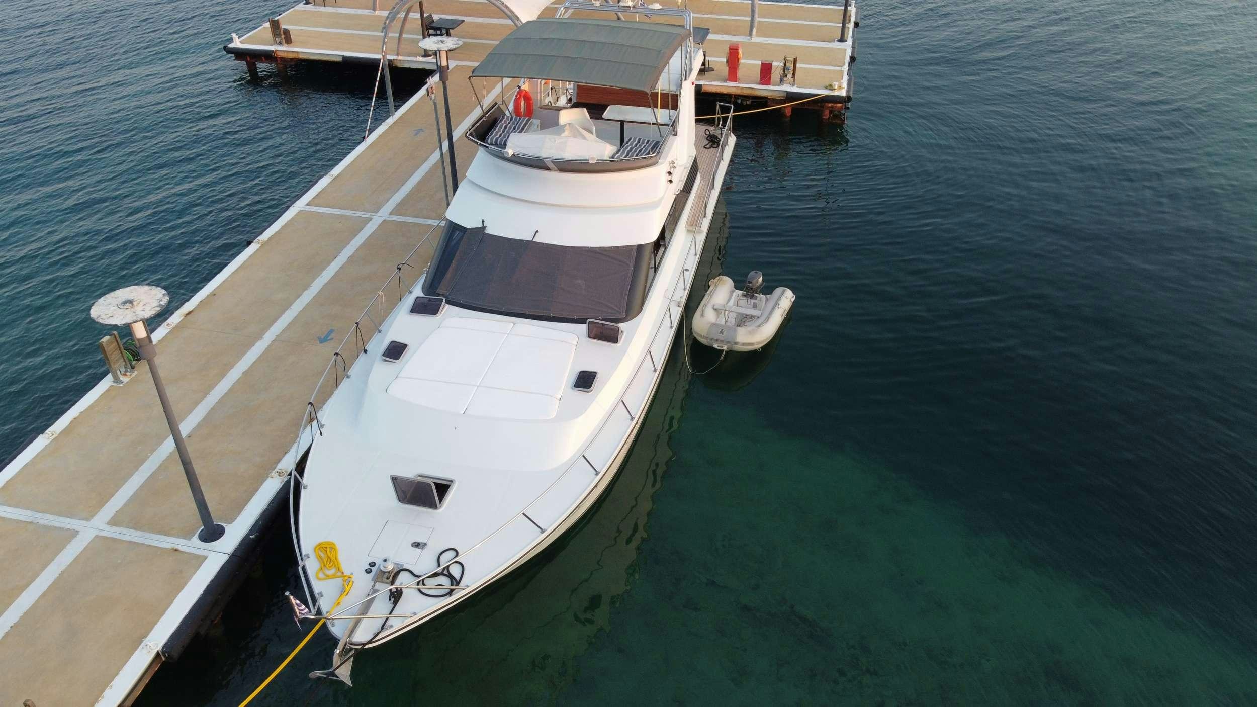 a boat on the water aboard Marios L Yacht for Charter