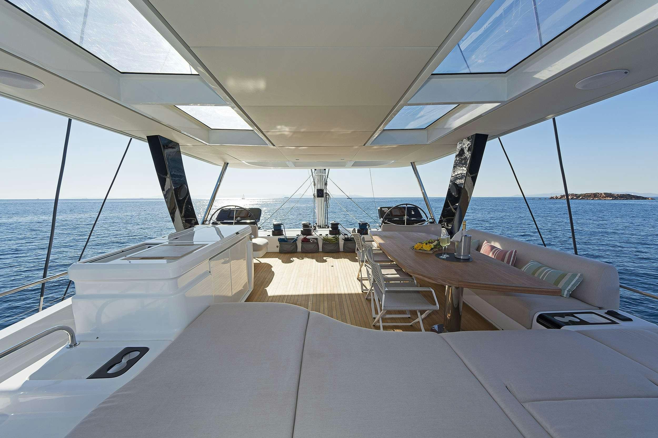 a boat on the water aboard DAIQUIRI Yacht for Charter