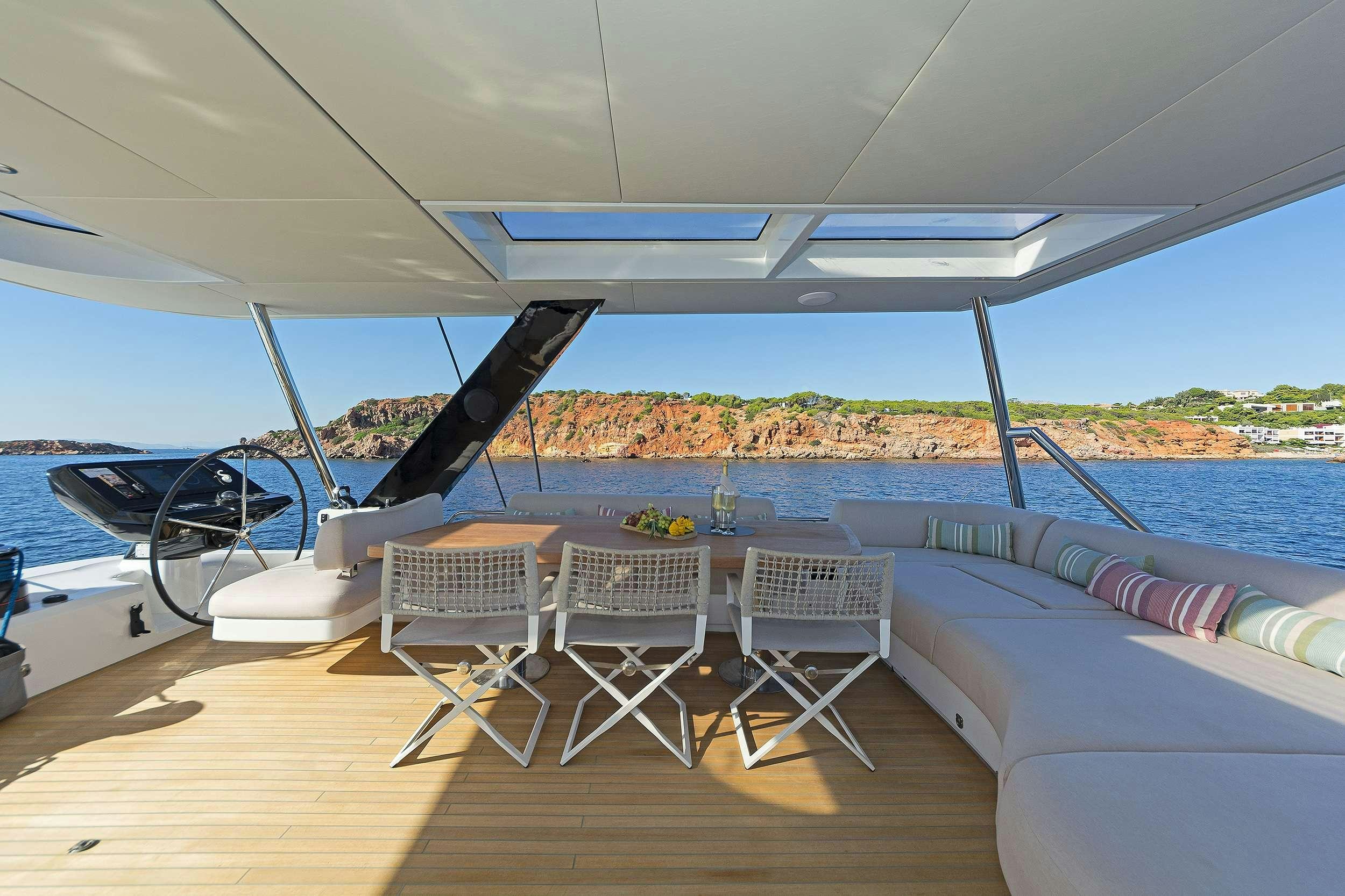 a boat on the water aboard DAIQUIRI Yacht for Charter