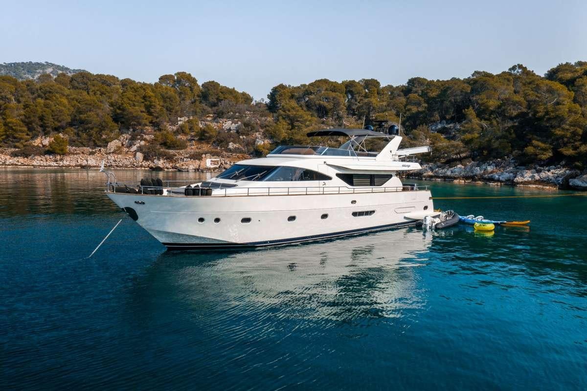 a boat in the water aboard SALTY Yacht for Charter