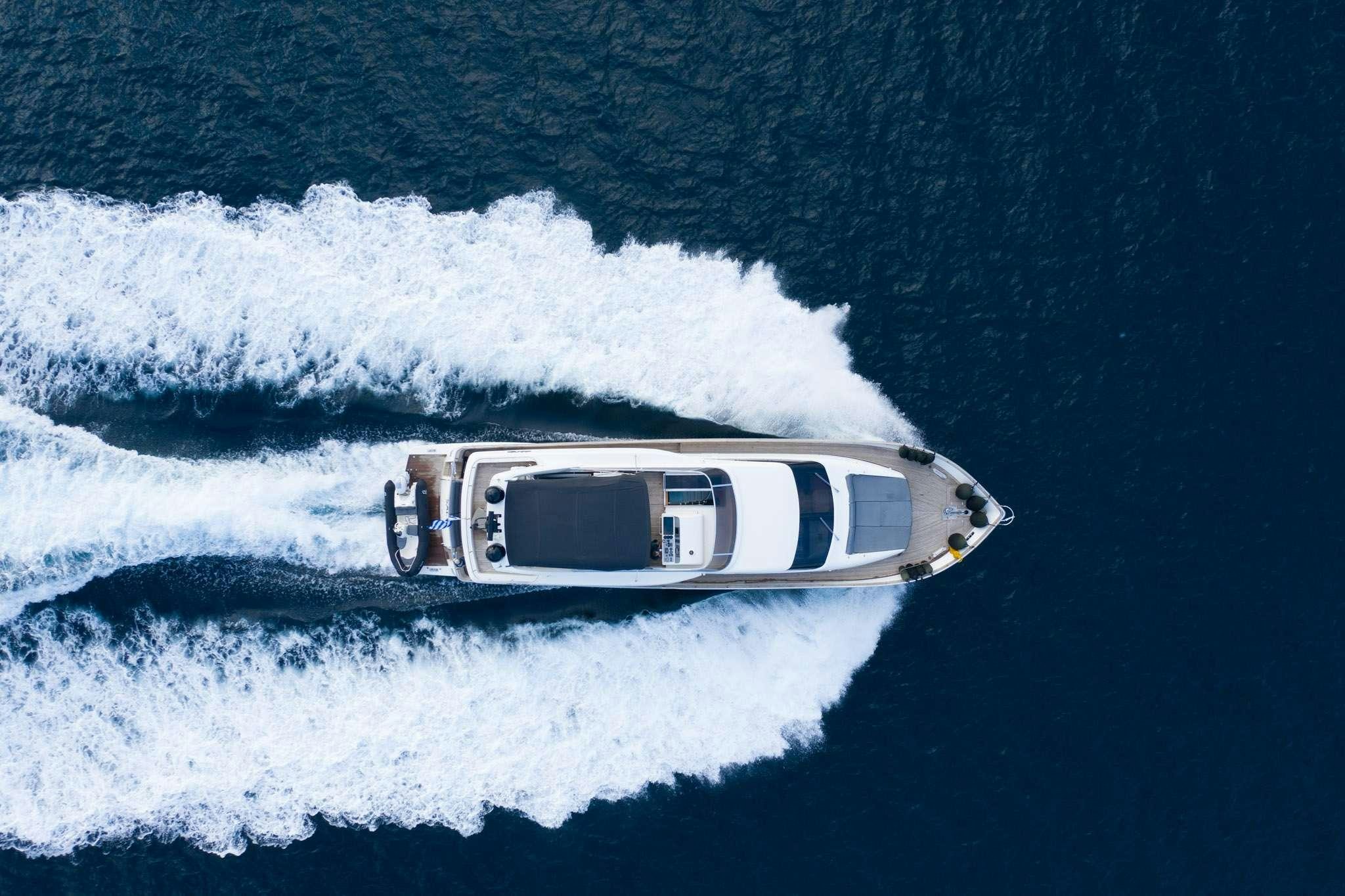 a boat in the ocean aboard SALTY Yacht for Charter