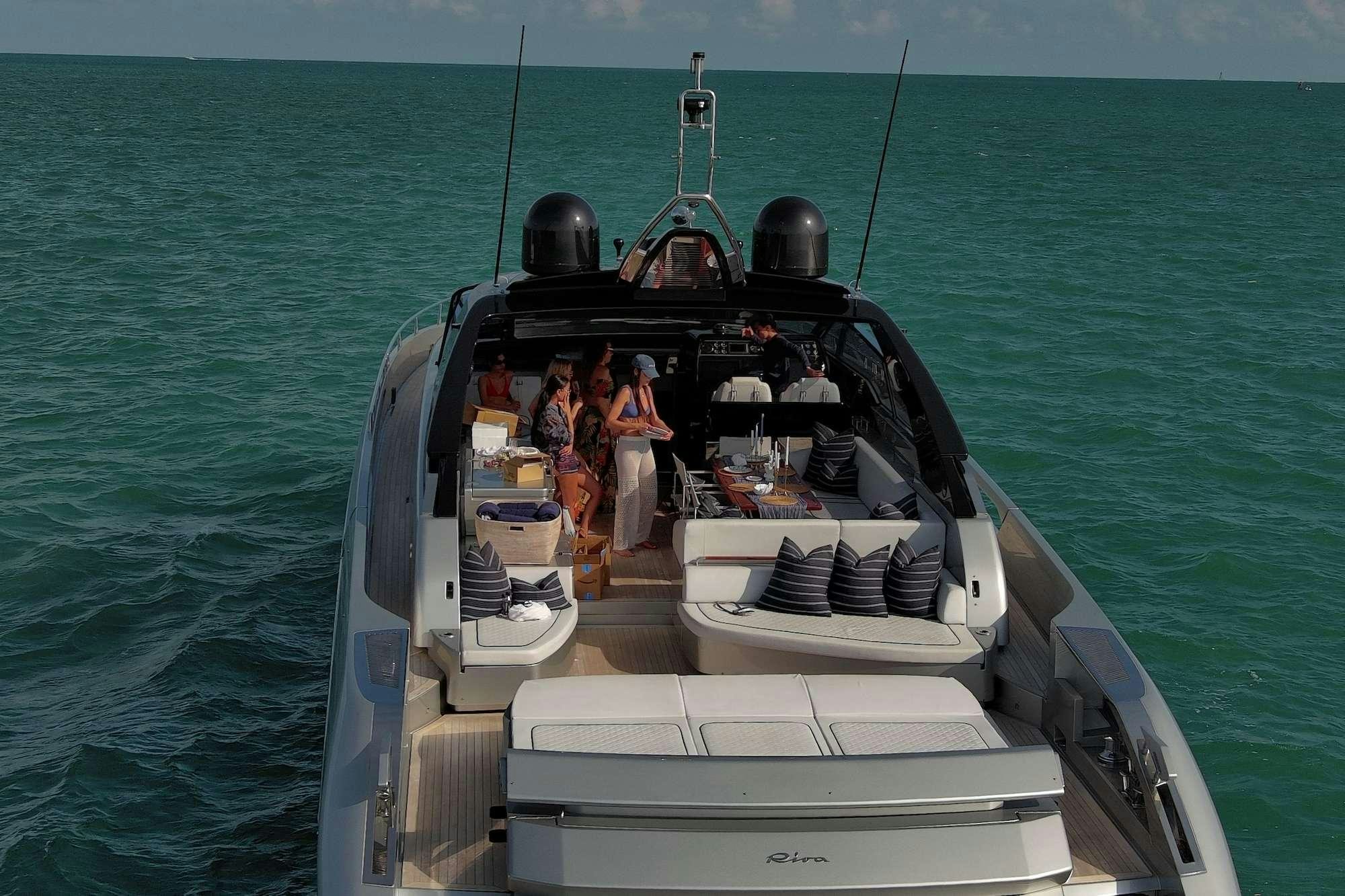 a boat full of people aboard NOT YET Yacht for Charter