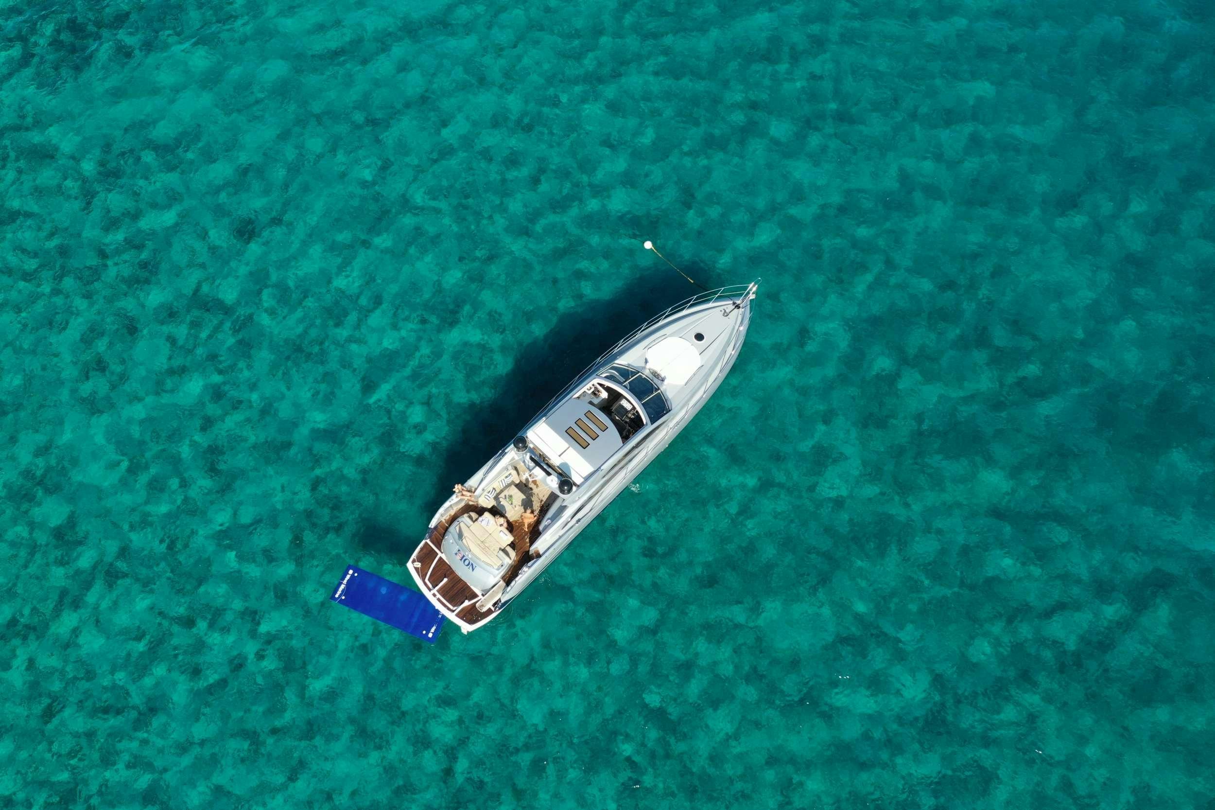 a boat in the water aboard LION Yacht for Charter