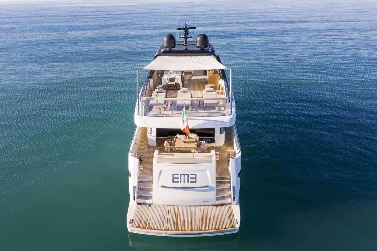 a boat in the water aboard EM3 Yacht for Charter