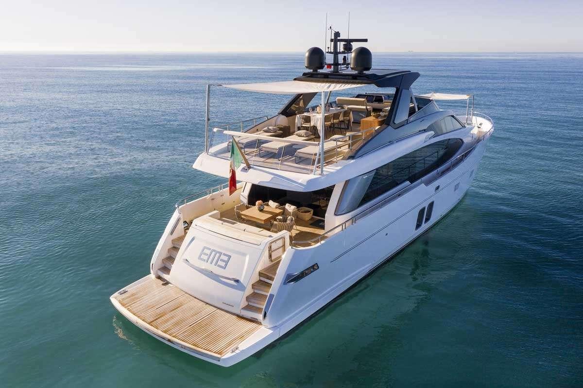a boat in the water aboard EM3 Yacht for Charter