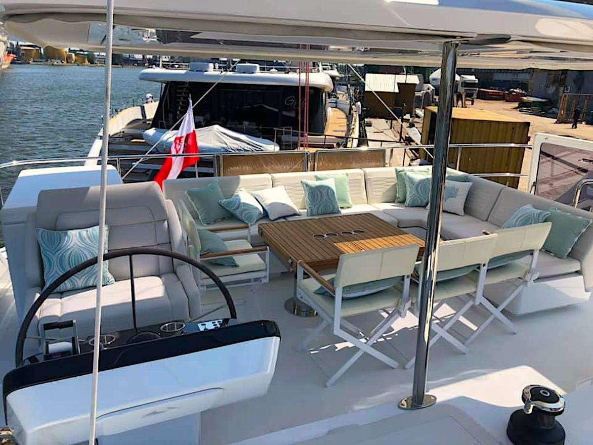 a boat on the water aboard TIRIL Yacht for Charter