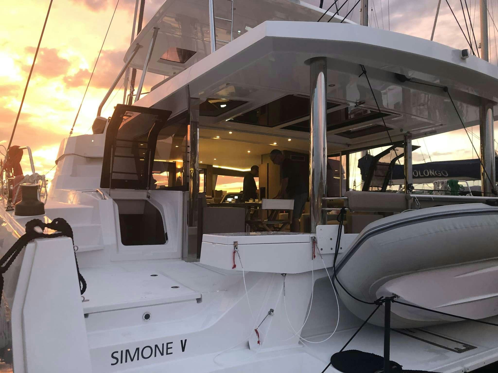 a large machine with a large lens aboard SIMONE V Yacht for Charter