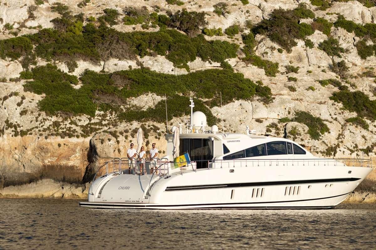 a boat on the water aboard CHURRI Yacht for Charter