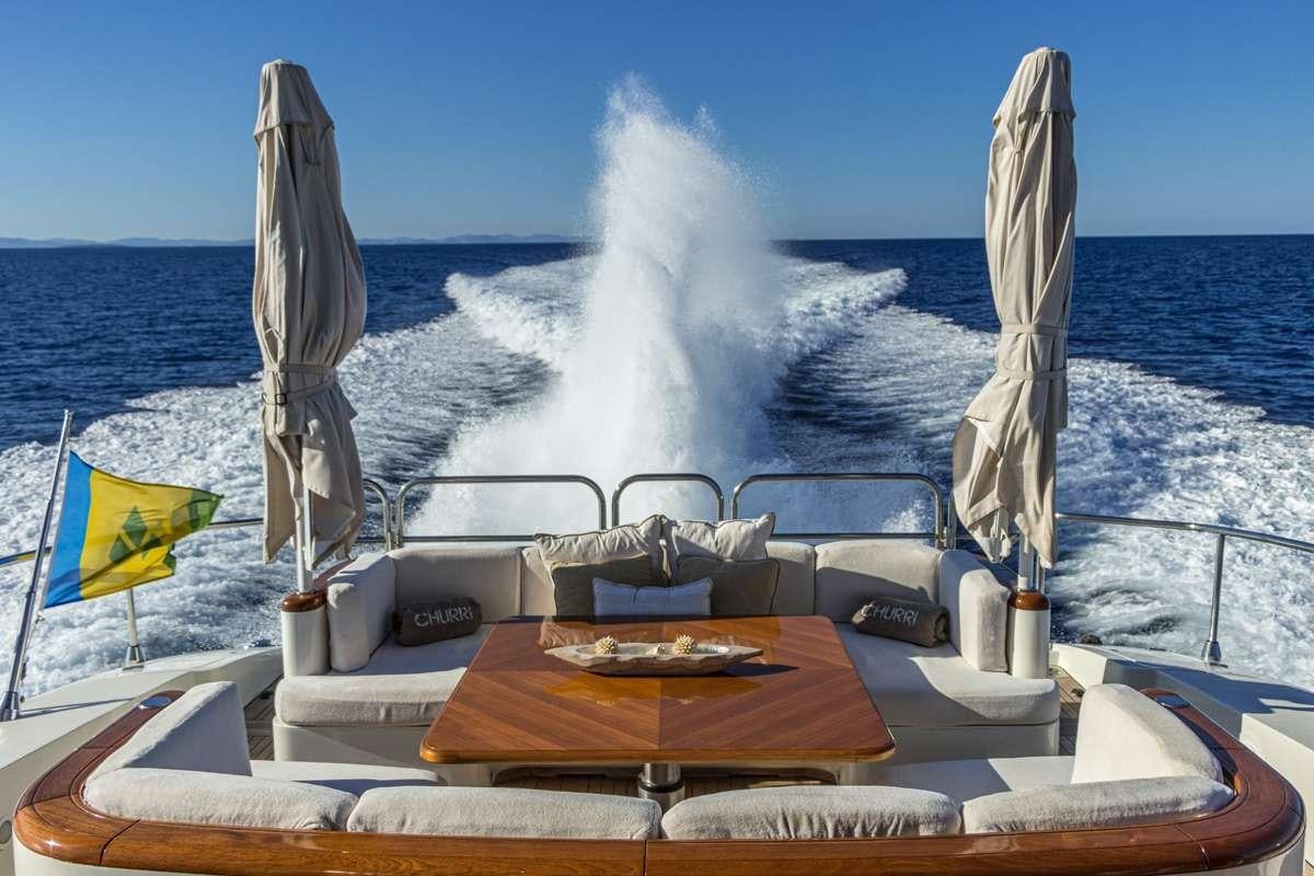 a boat on the water aboard CHURRI Yacht for Charter