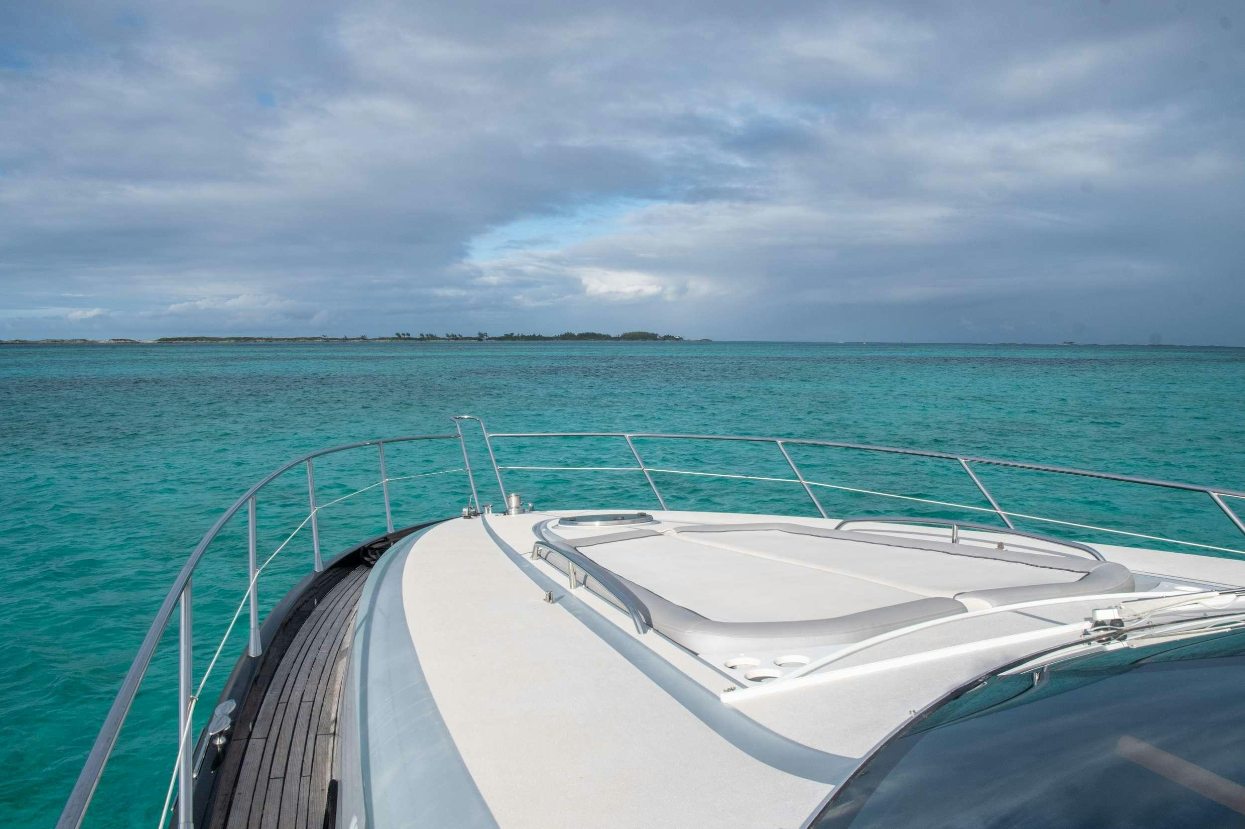 a boat on the water aboard FLIGHT RISK Yacht for Charter
