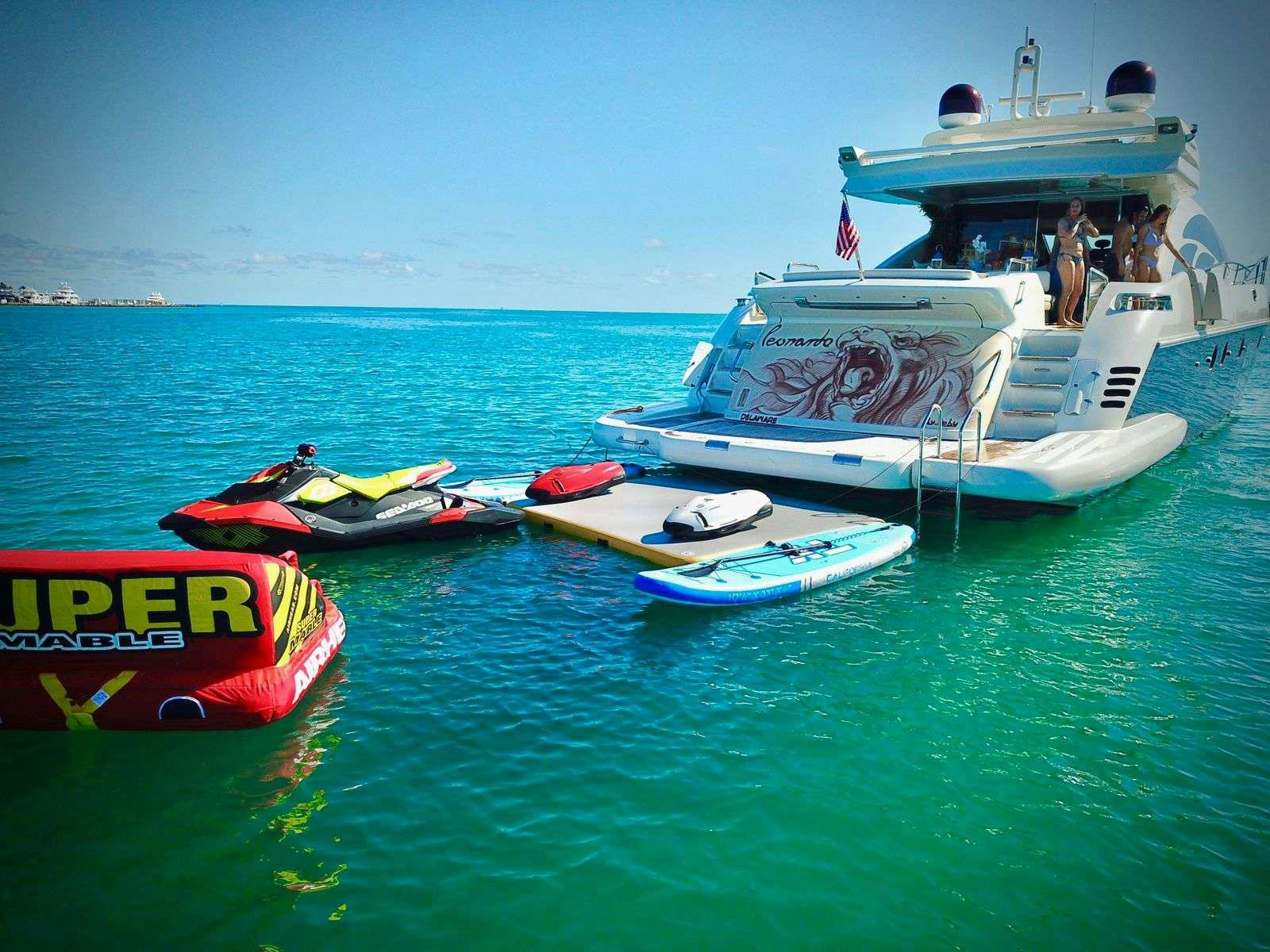 boats on the water aboard LEONARDO Yacht for Charter