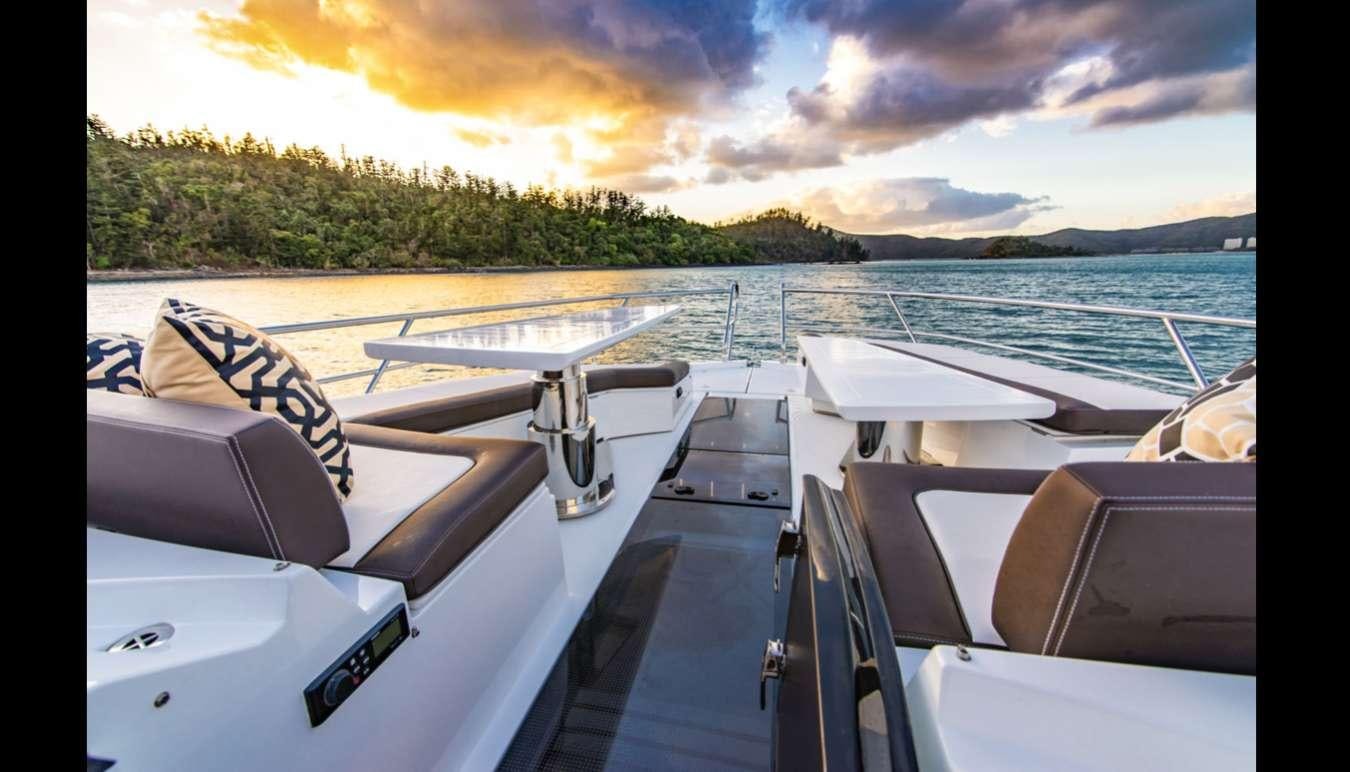 a boat on the water aboard TRIPLE T Yacht for Charter