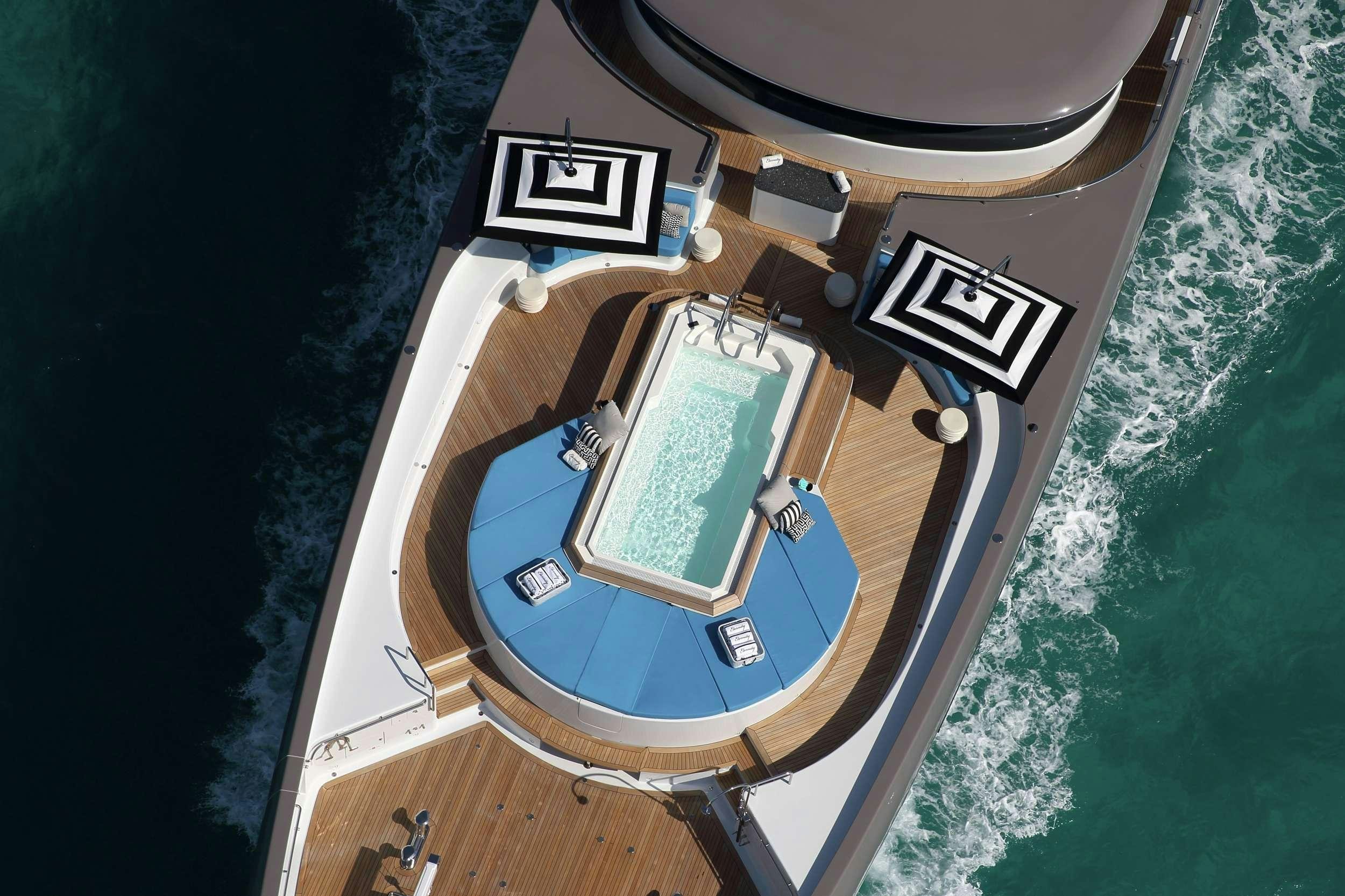 a satellite in outer space aboard ETERNITY Yacht for Charter