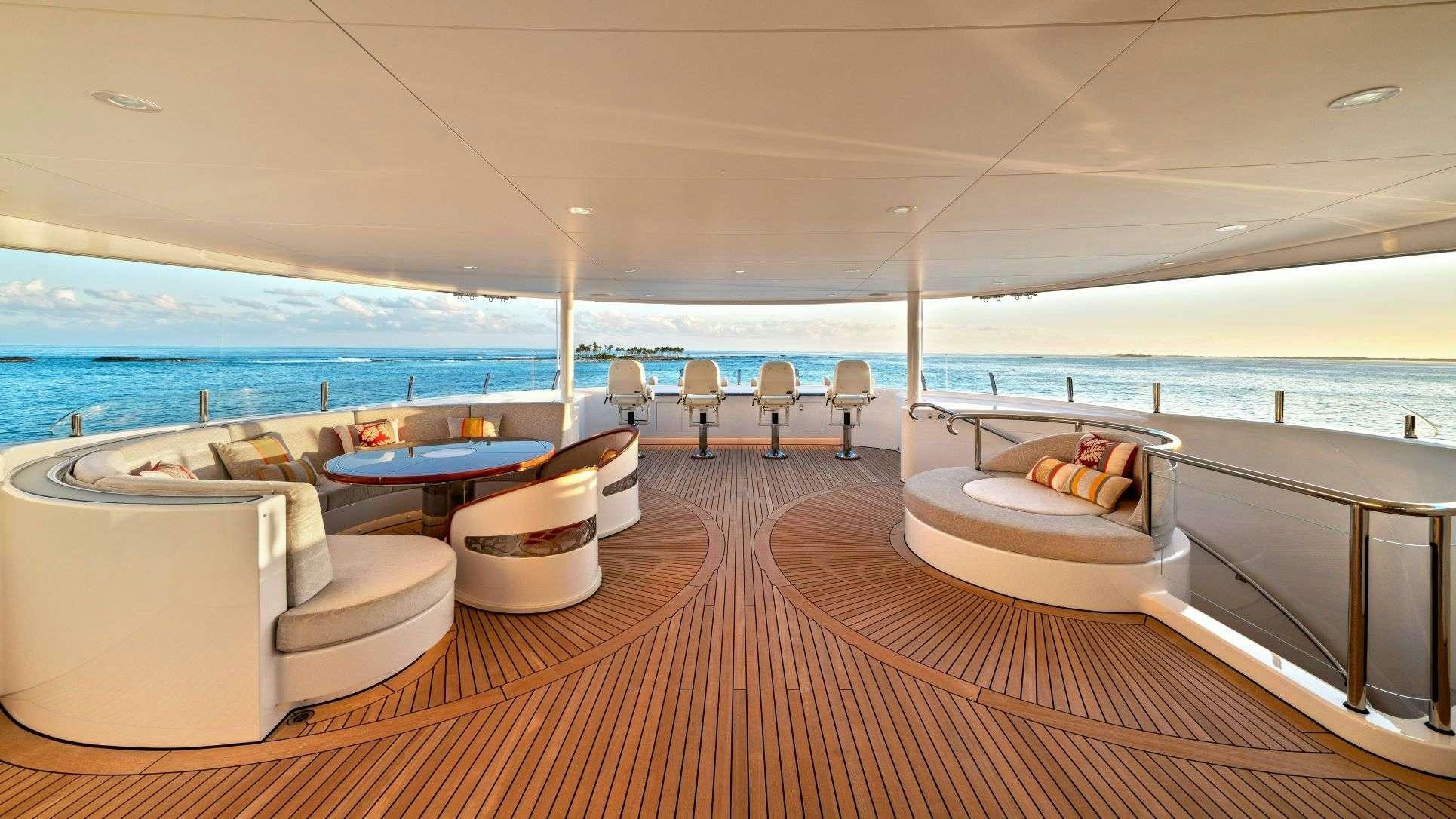 a room with a table and chairs aboard AMARYLLIS Yacht for Charter