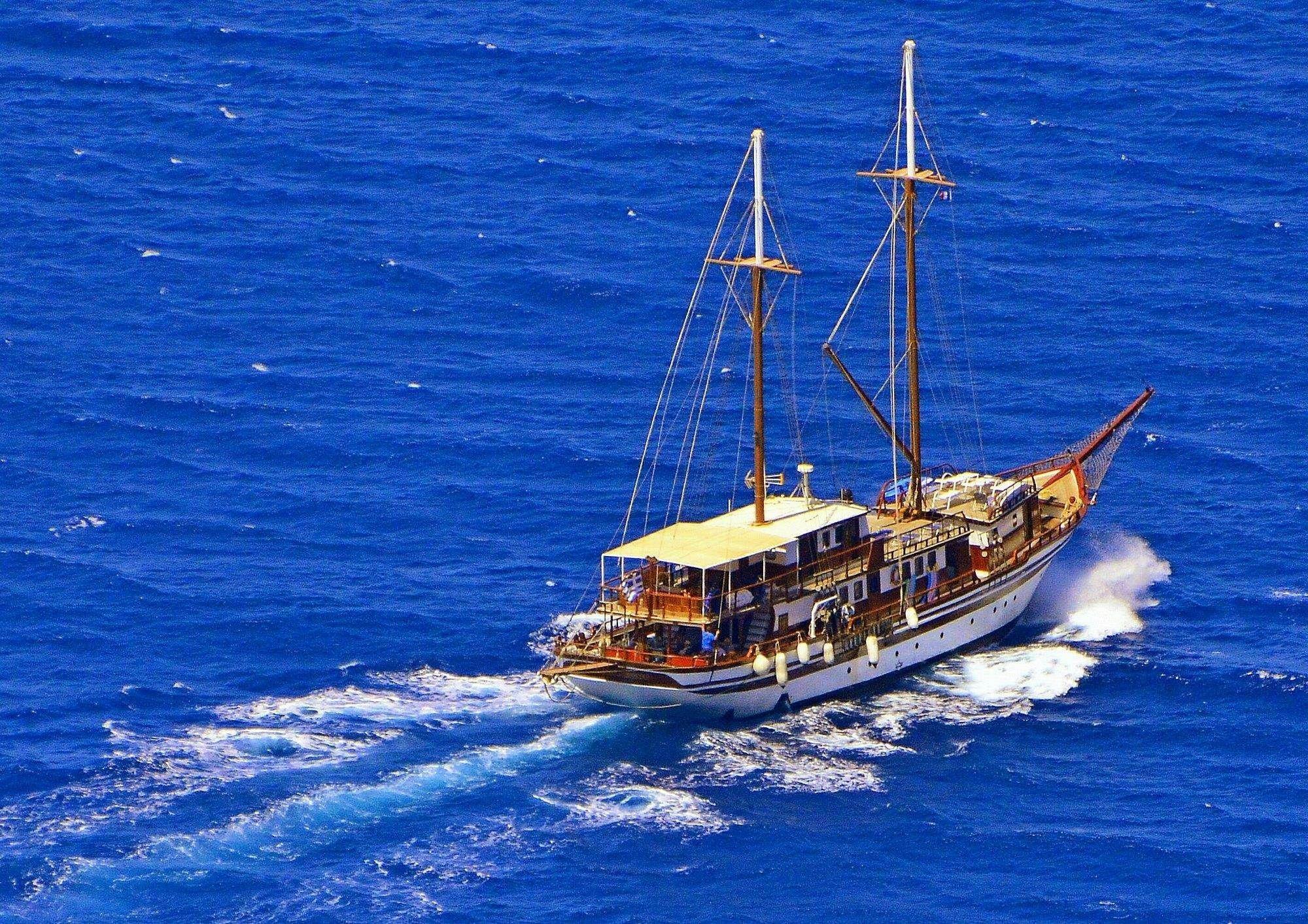 a boat on the water aboard AEGEOTISSA II Yacht for Charter