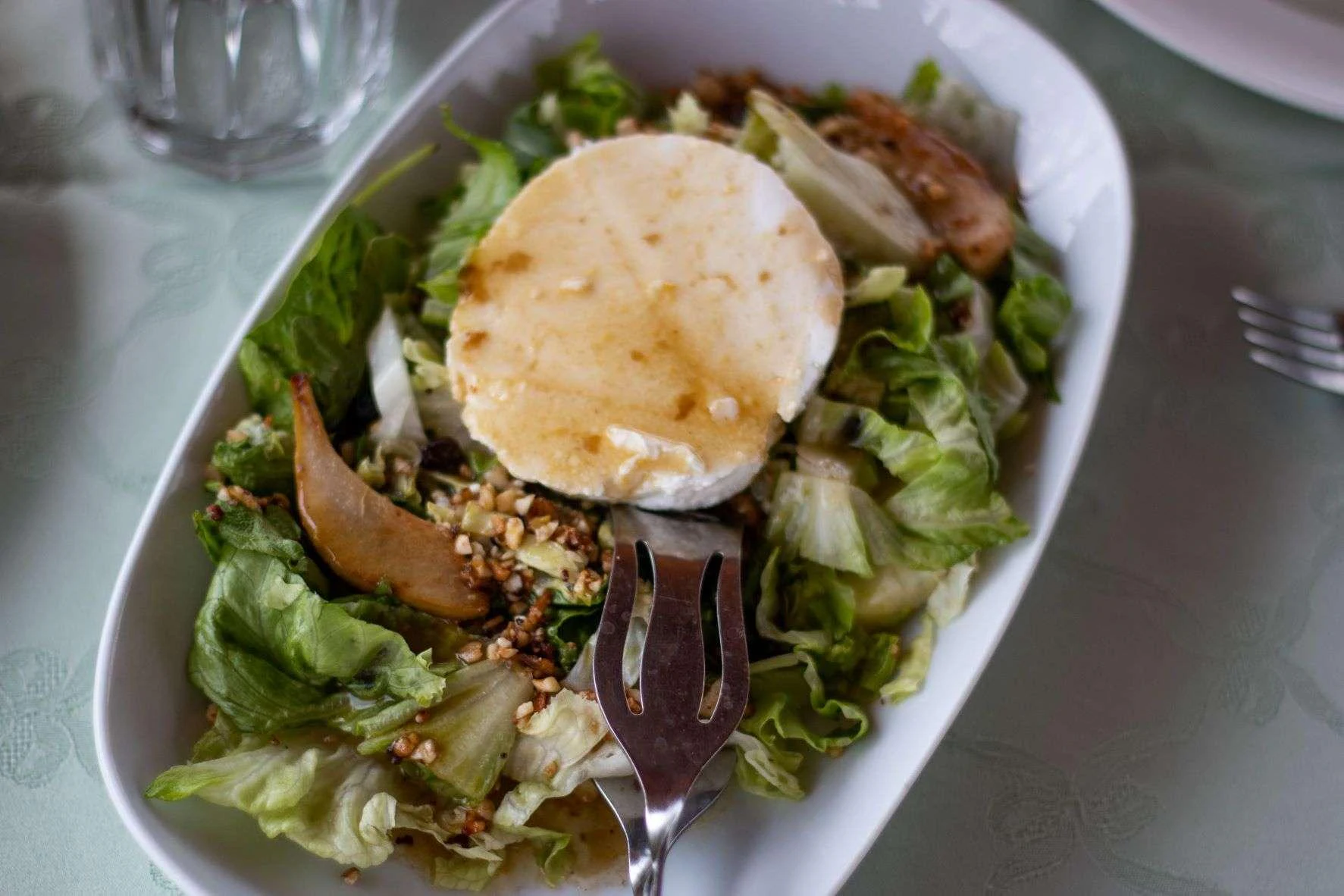 a plate of food aboard AEGEOTISSA II Yacht for Charter