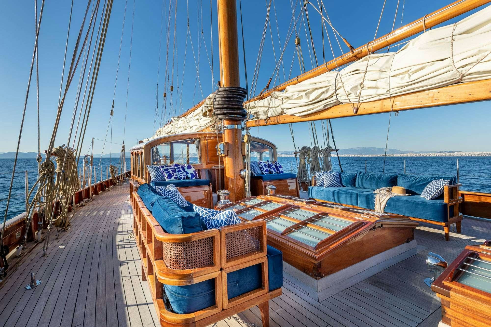 a boat on the water aboard WEATHER BIRD Yacht for Charter