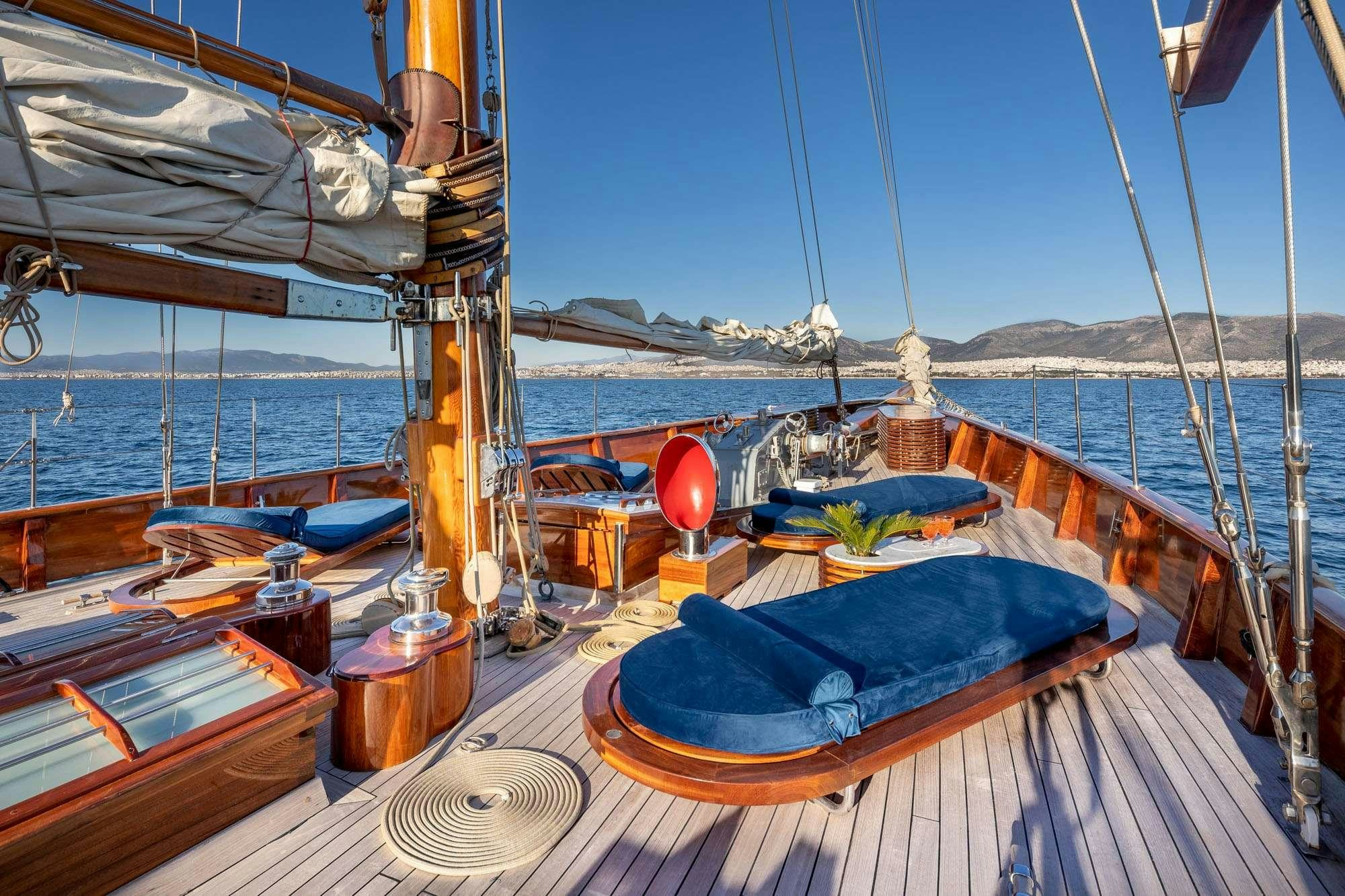 a boat on the water aboard WEATHER BIRD Yacht for Charter