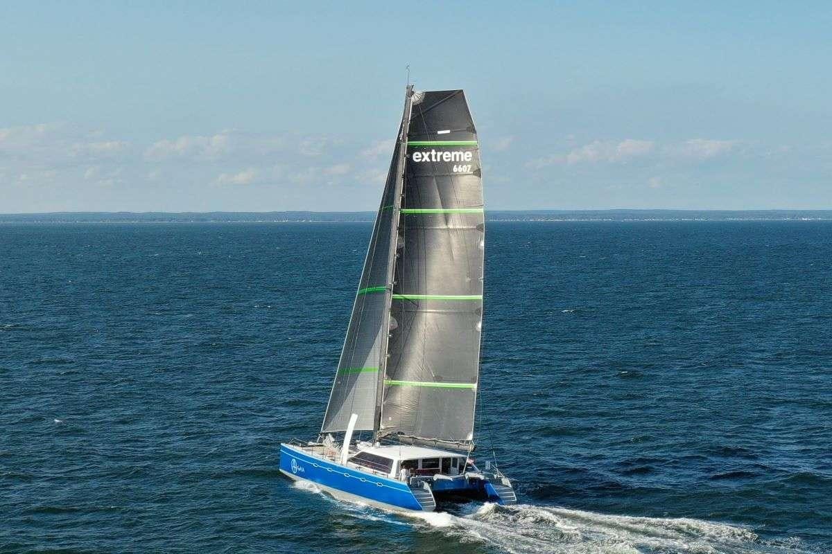 a sailboat on the water aboard GAIA Yacht for Charter