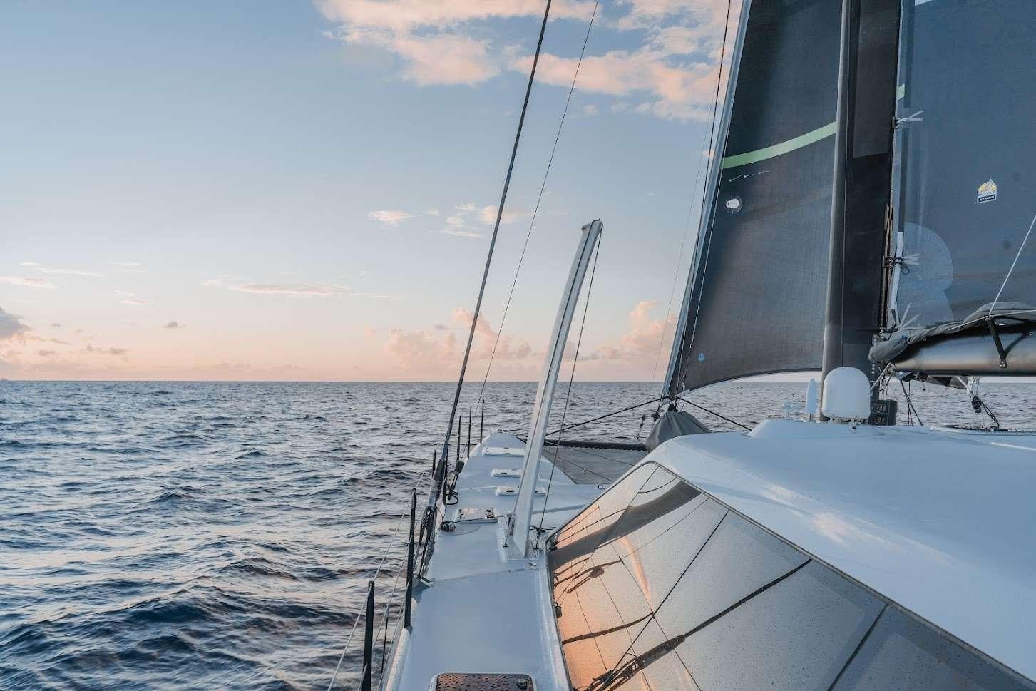a boat on the water aboard GAIA Yacht for Charter