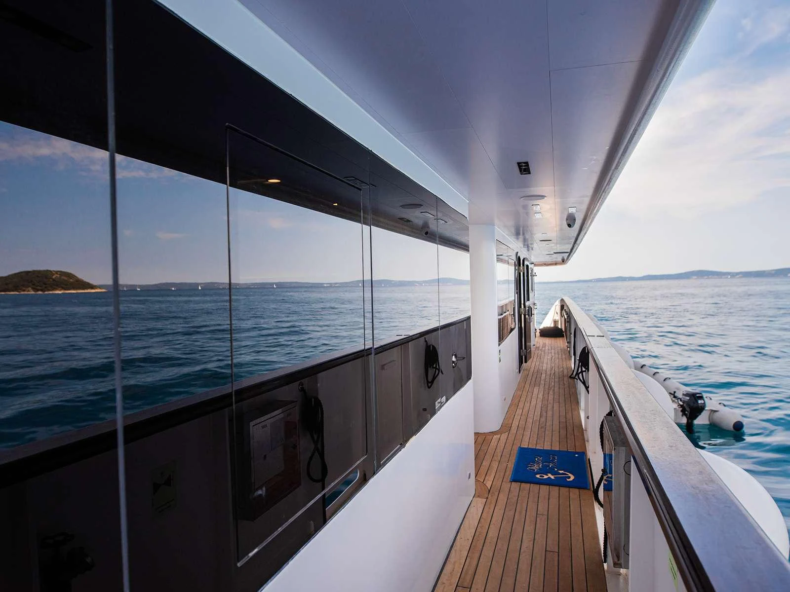 a boat on the water aboard ALFA MARIO Yacht for Charter
