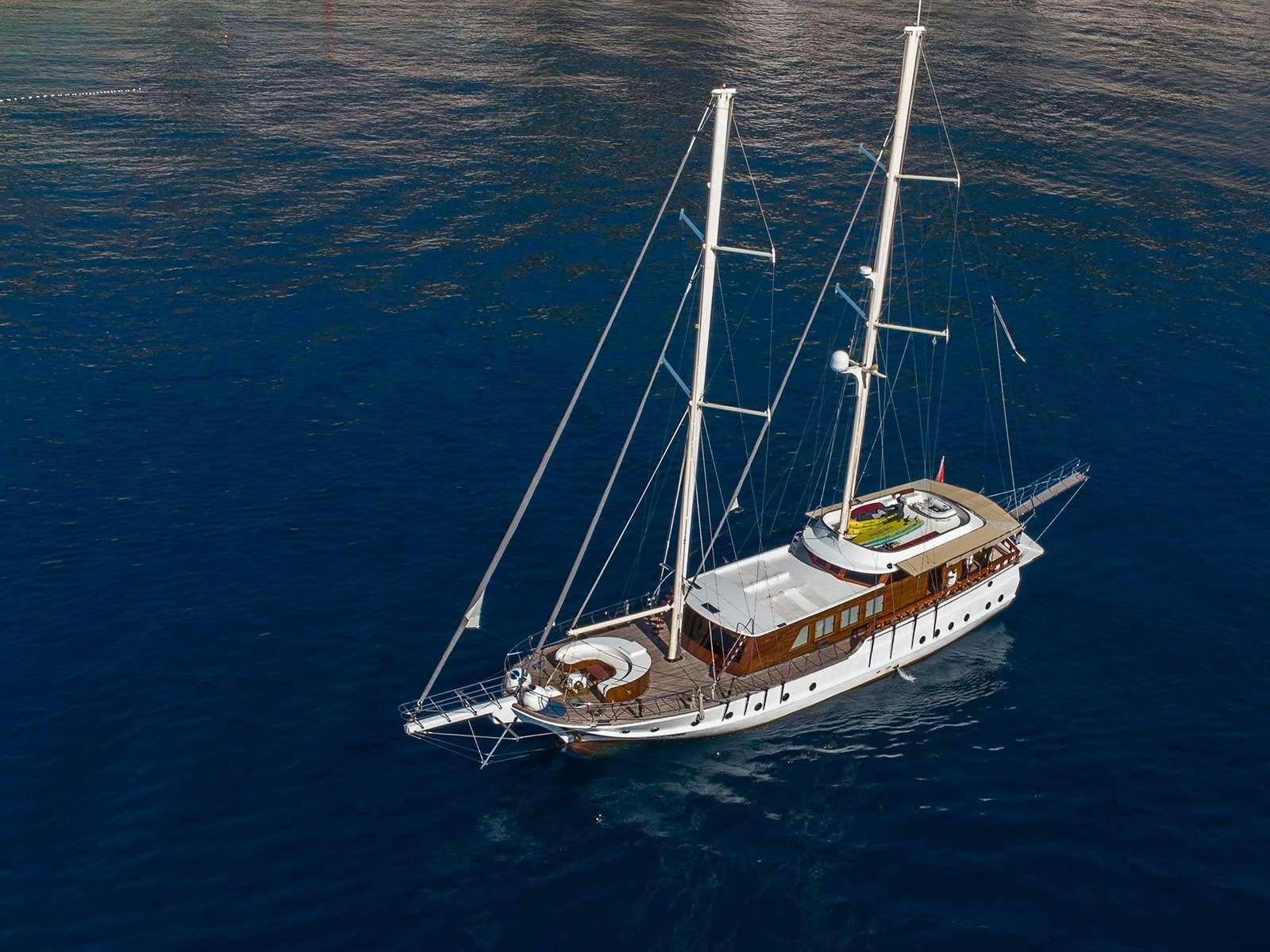 a boat in the water aboard DALMATINO Yacht for Charter