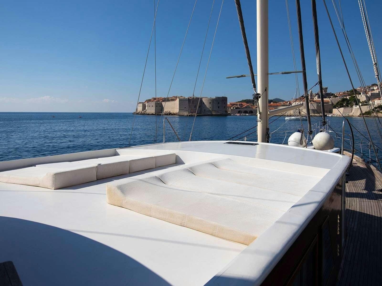 a boat on the water aboard DALMATINO Yacht for Charter