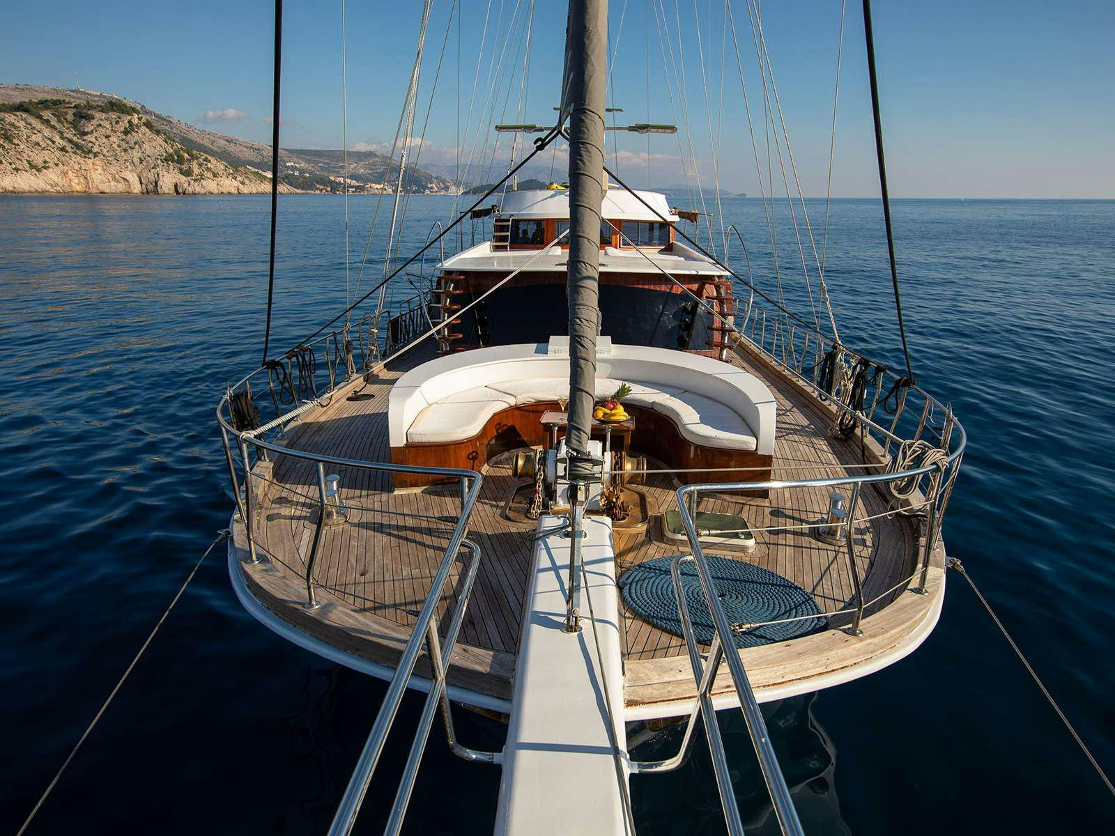 a boat on the water aboard DALMATINO Yacht for Charter