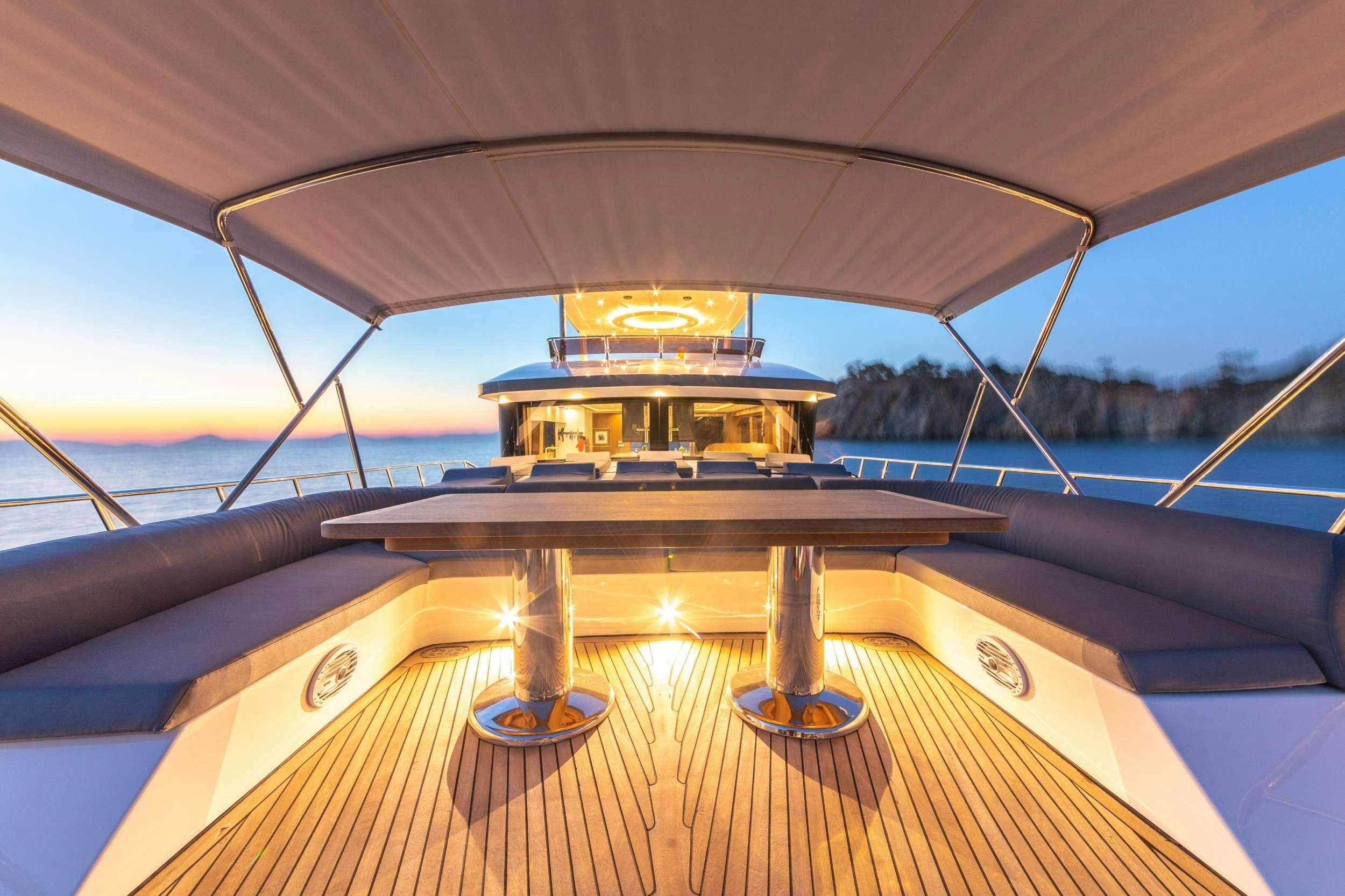 a boat on a boat aboard FLOKI Yacht for Charter