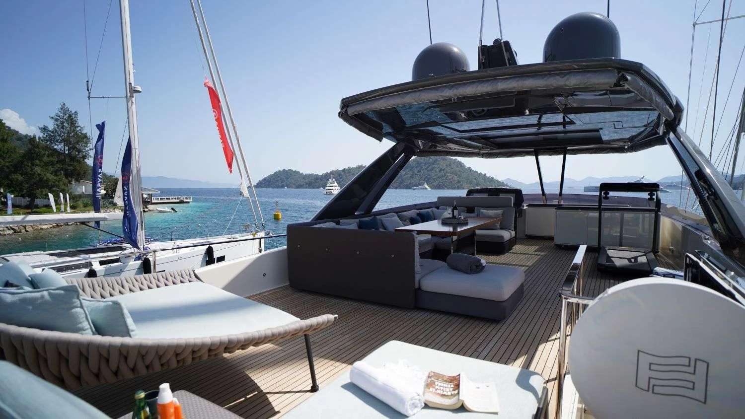 a boat on the water aboard SHERO Yacht for Charter