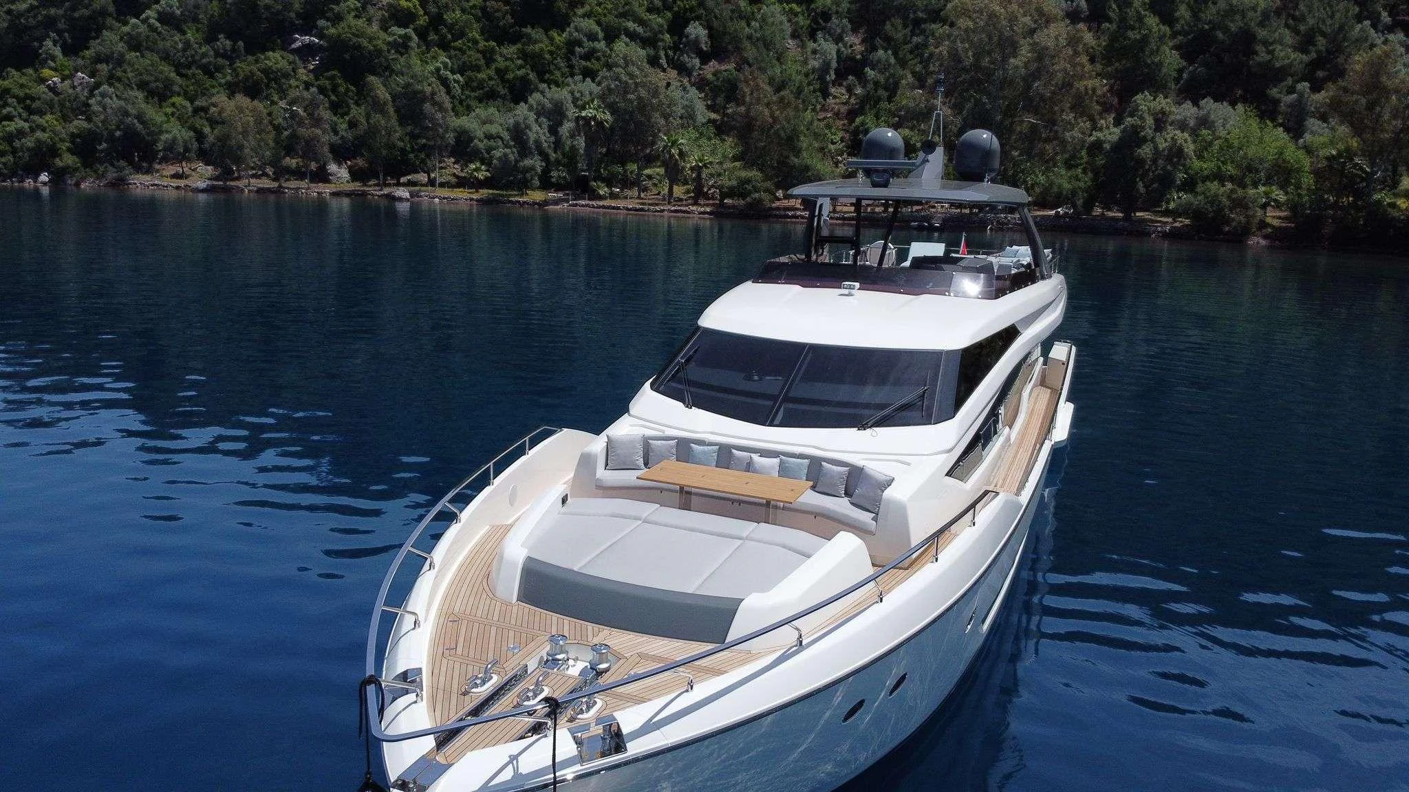 a boat in the water aboard SHERO Yacht for Charter