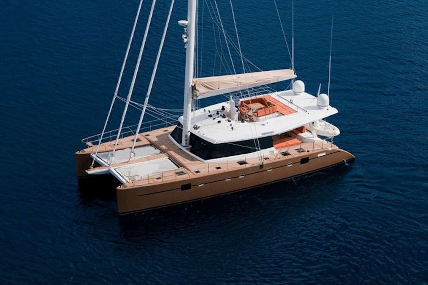 a boat on the water aboard SERENDIPITY Yacht for Charter