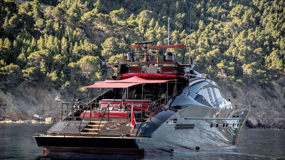 a boat on the water aboard SETTE Yacht for Charter