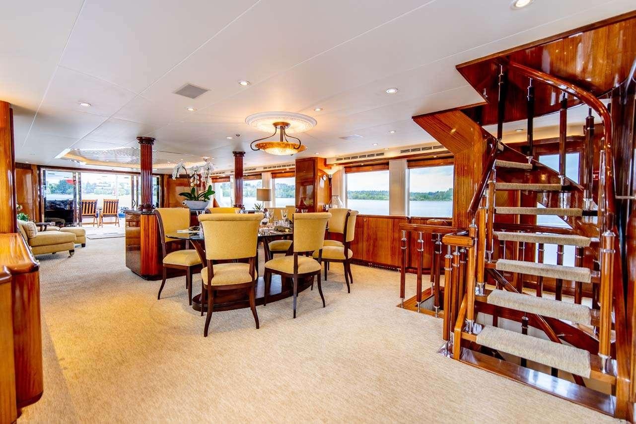 a room with wooden bunk beds aboard SUMMERTIME II Yacht for Charter