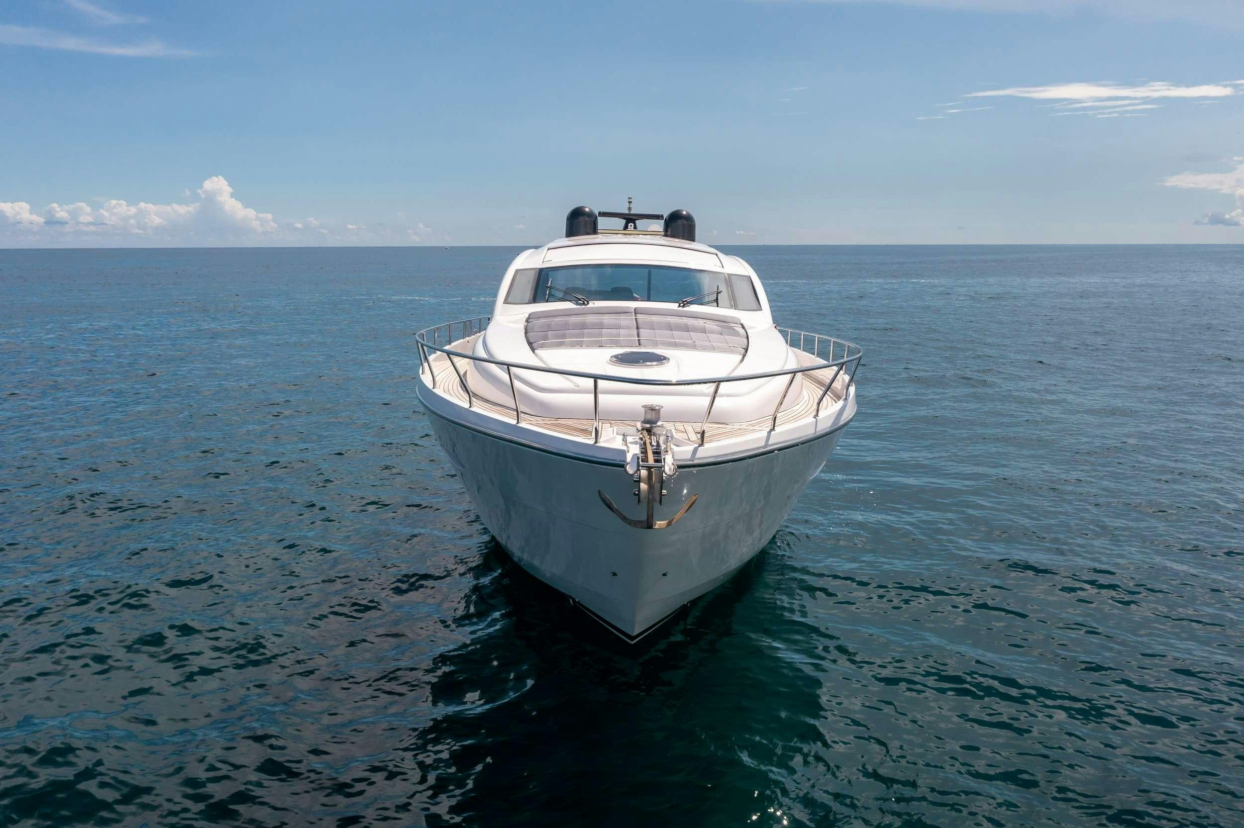 a boat in the water aboard VANTAGE Yacht for Charter