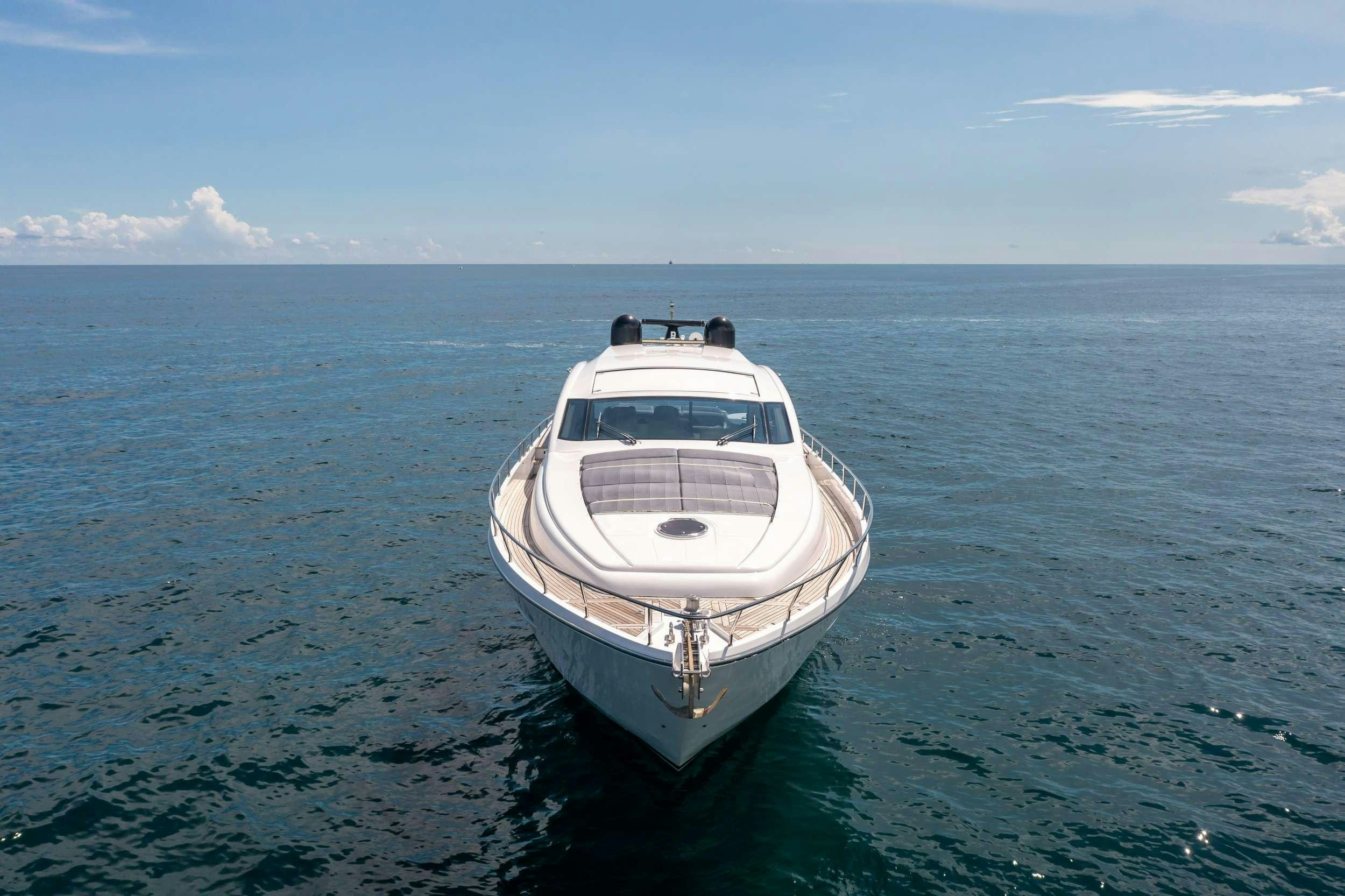 a boat in the water aboard VANTAGE Yacht for Charter