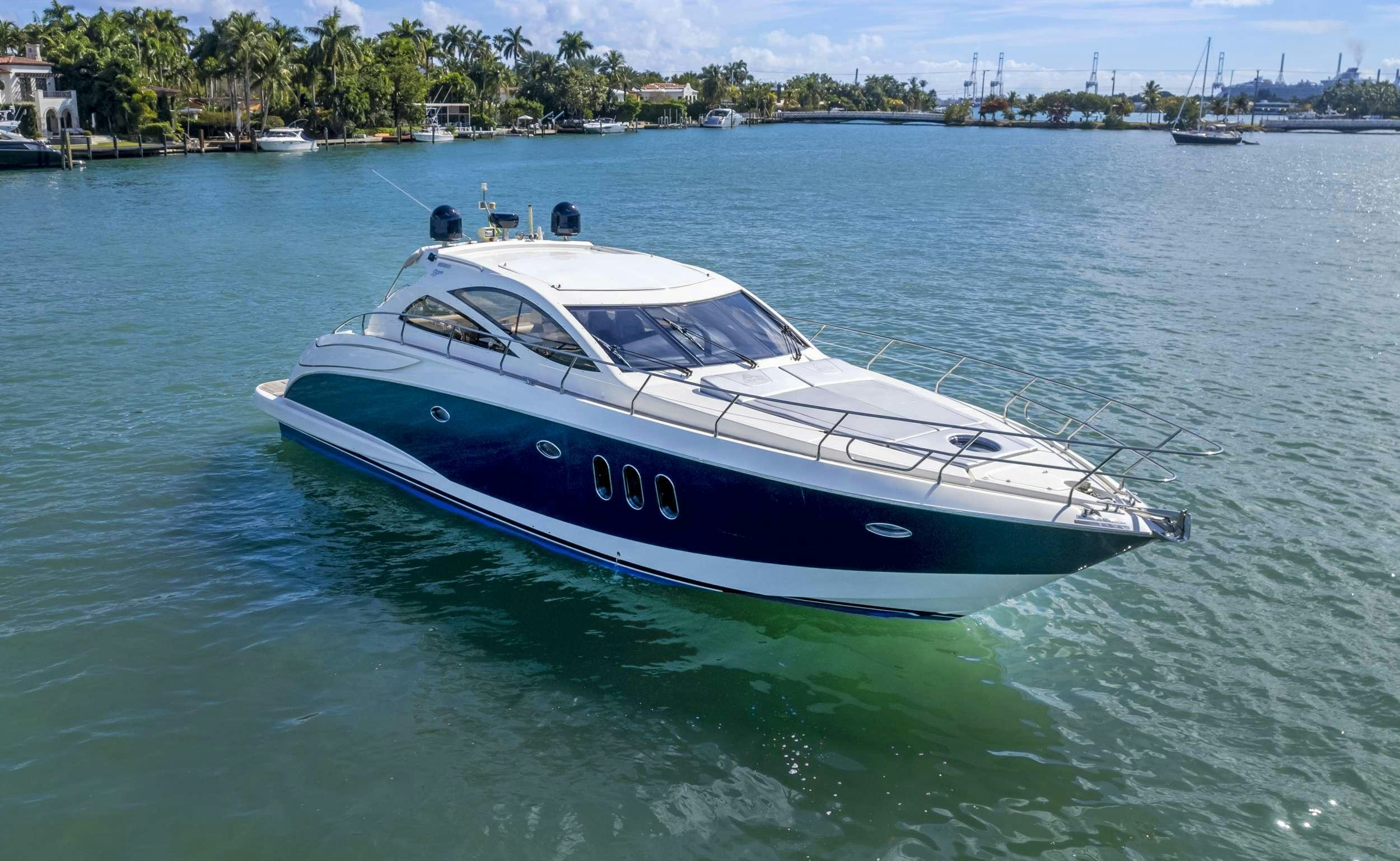 a boat in the water aboard DIVA Yacht for Charter