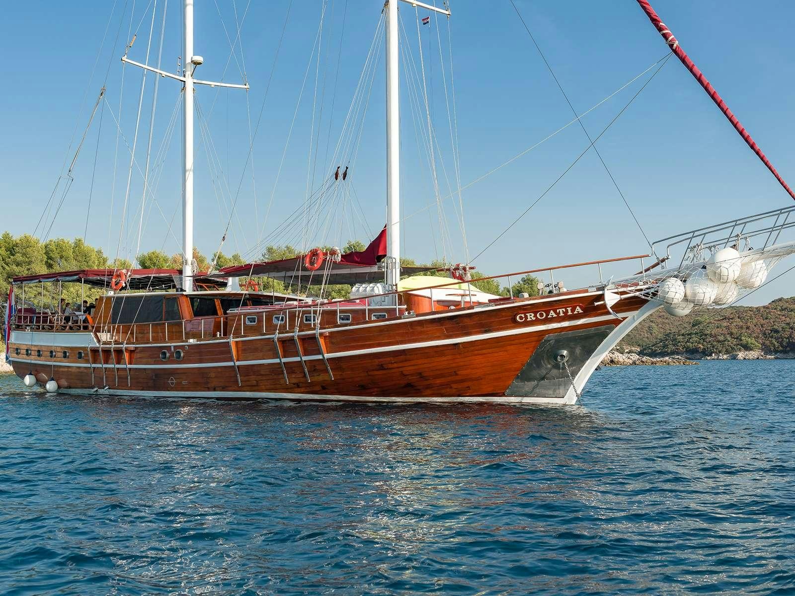 a boat on the water aboard GULET CROATIA Yacht for Charter