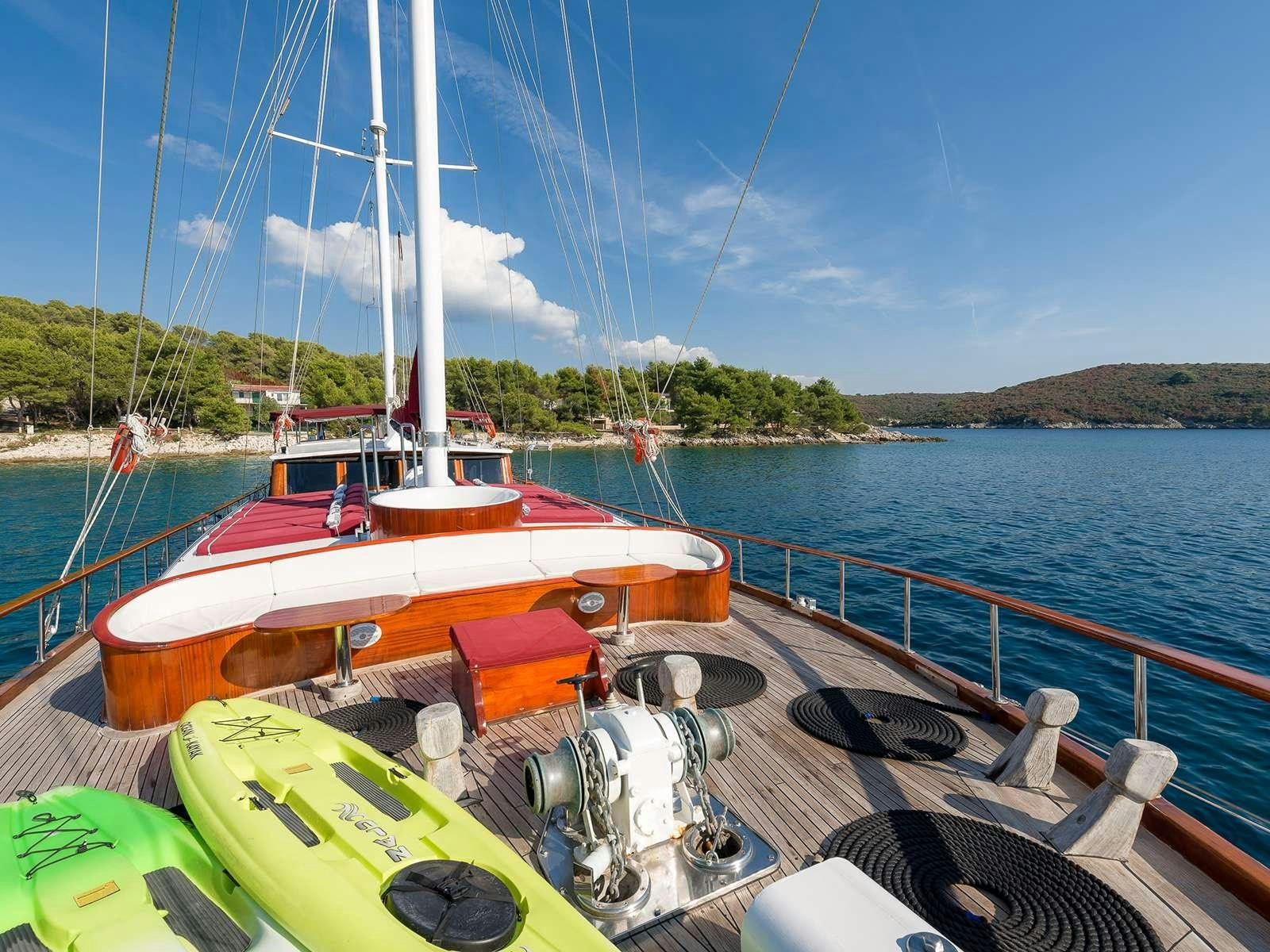 a boat on the water aboard GULET CROATIA Yacht for Charter