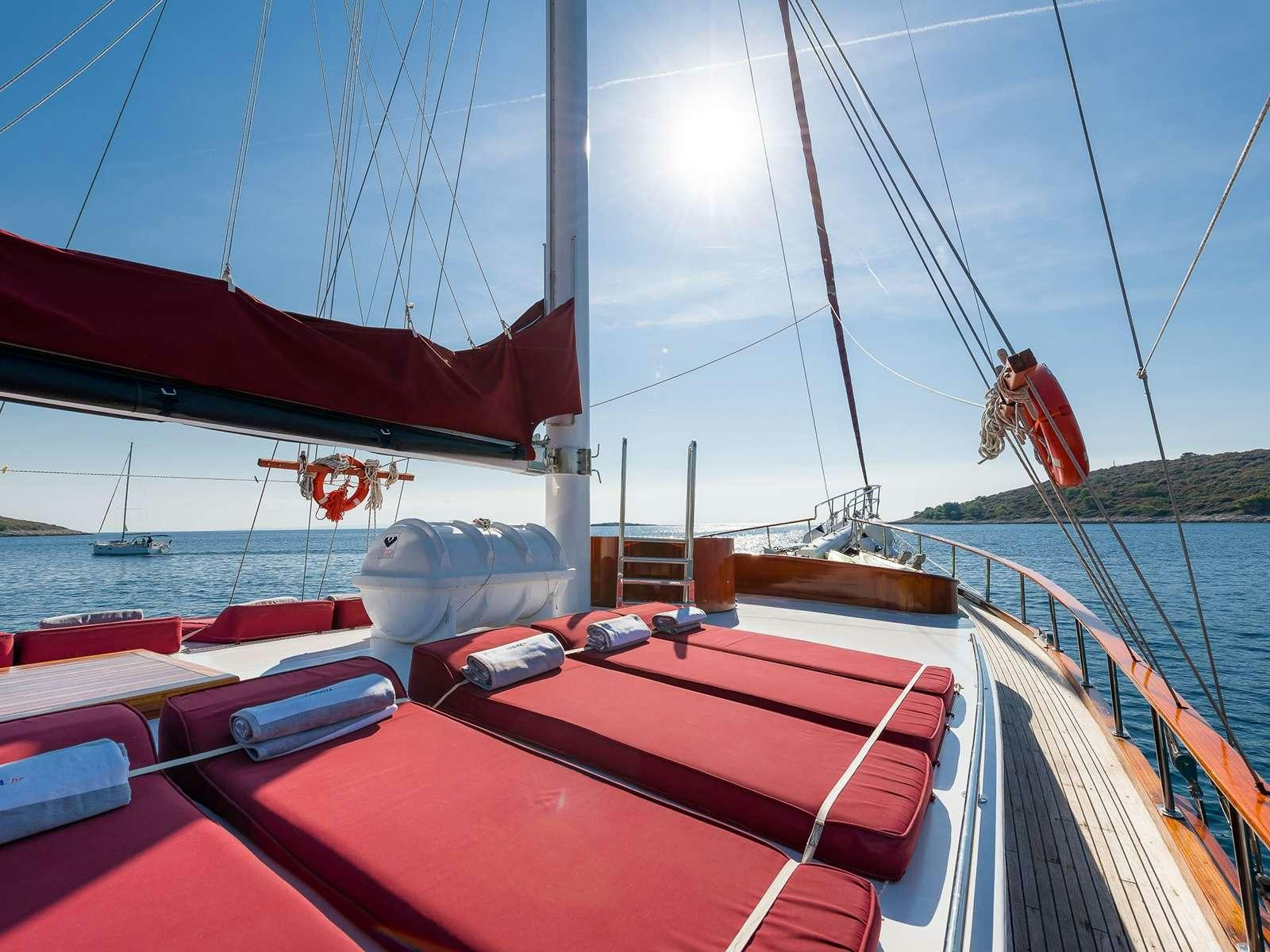 a boat on the water aboard GULET CROATIA Yacht for Charter