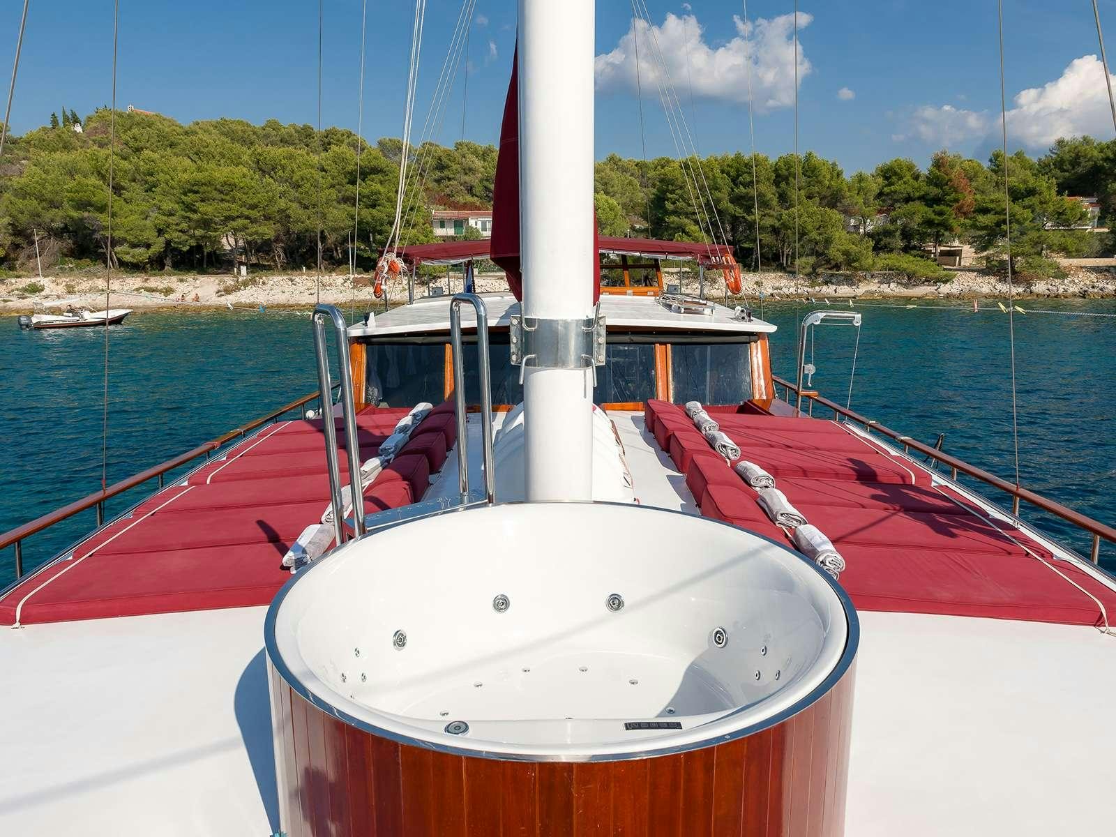 a boat on the water aboard GULET CROATIA Yacht for Charter