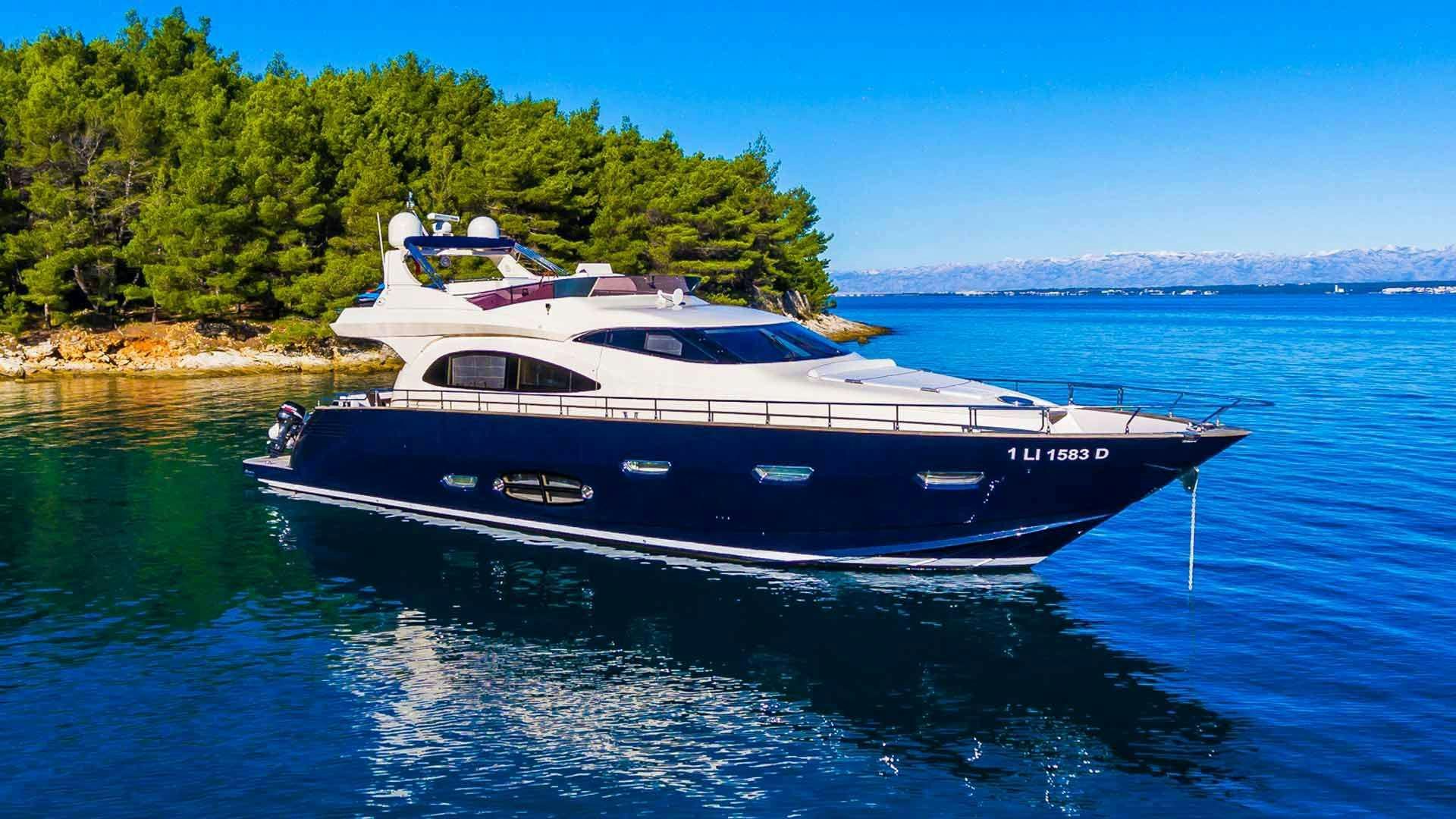 a boat on the water aboard SECRET LIFE Yacht for Charter