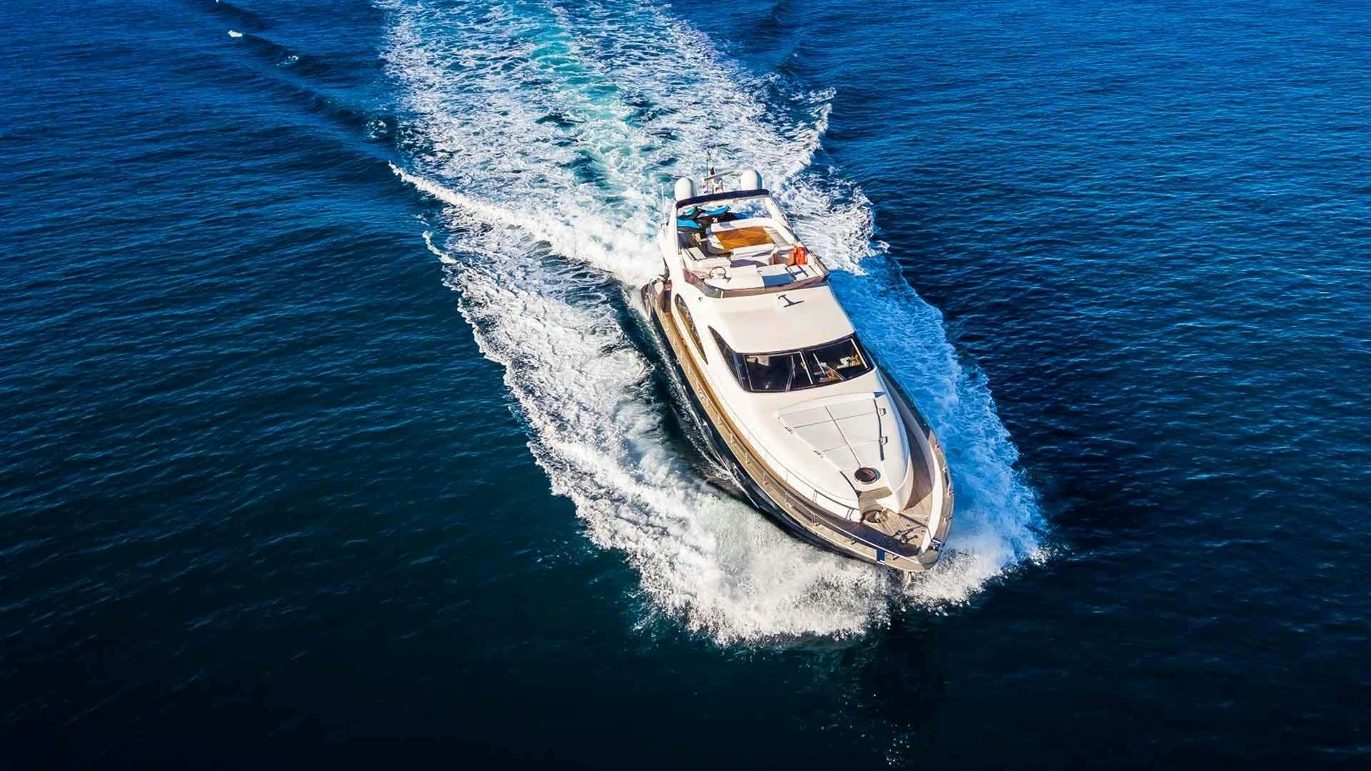 a boat on the water aboard SECRET LIFE Yacht for Charter