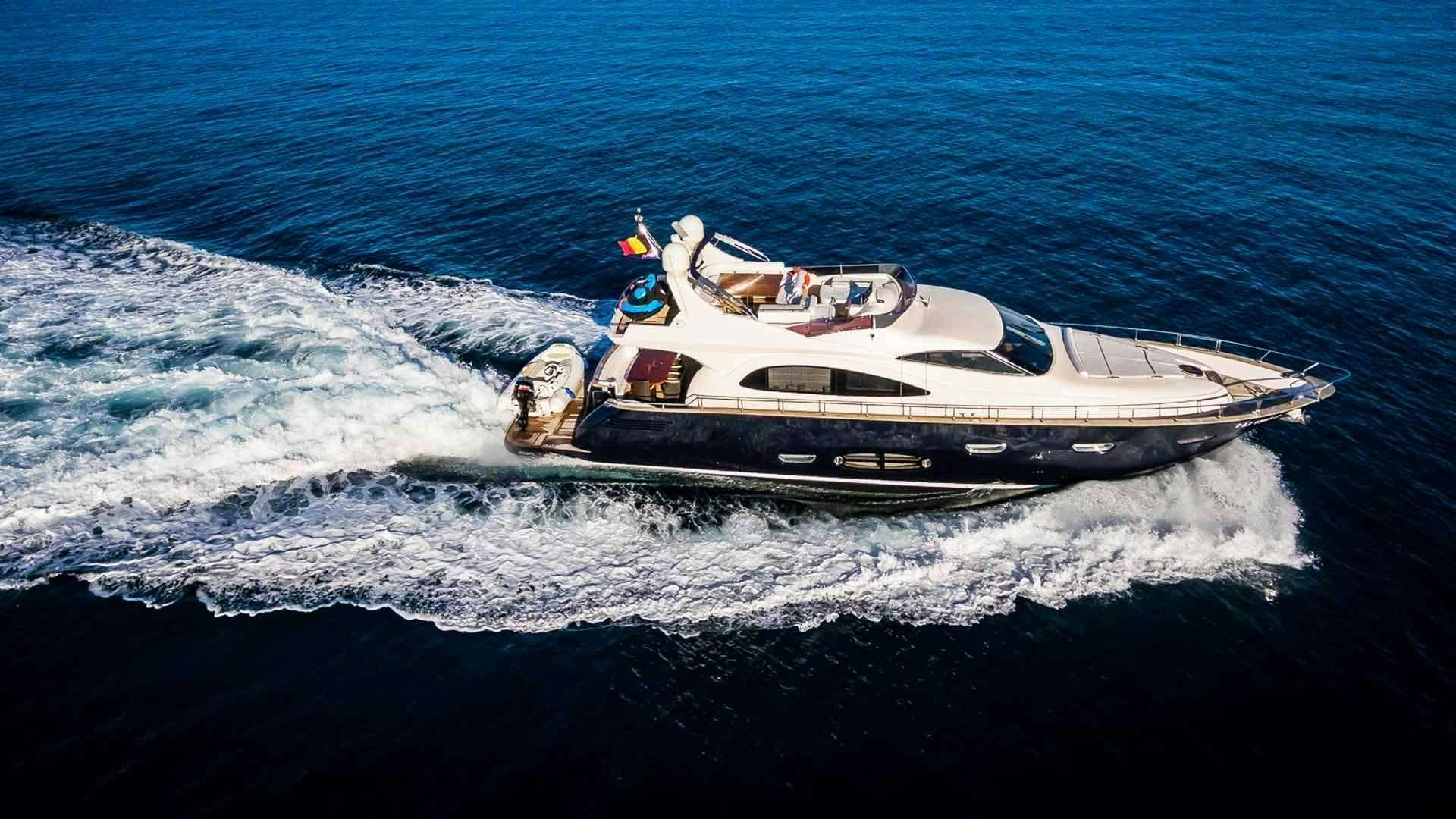 a boat on the water aboard SECRET LIFE Yacht for Charter