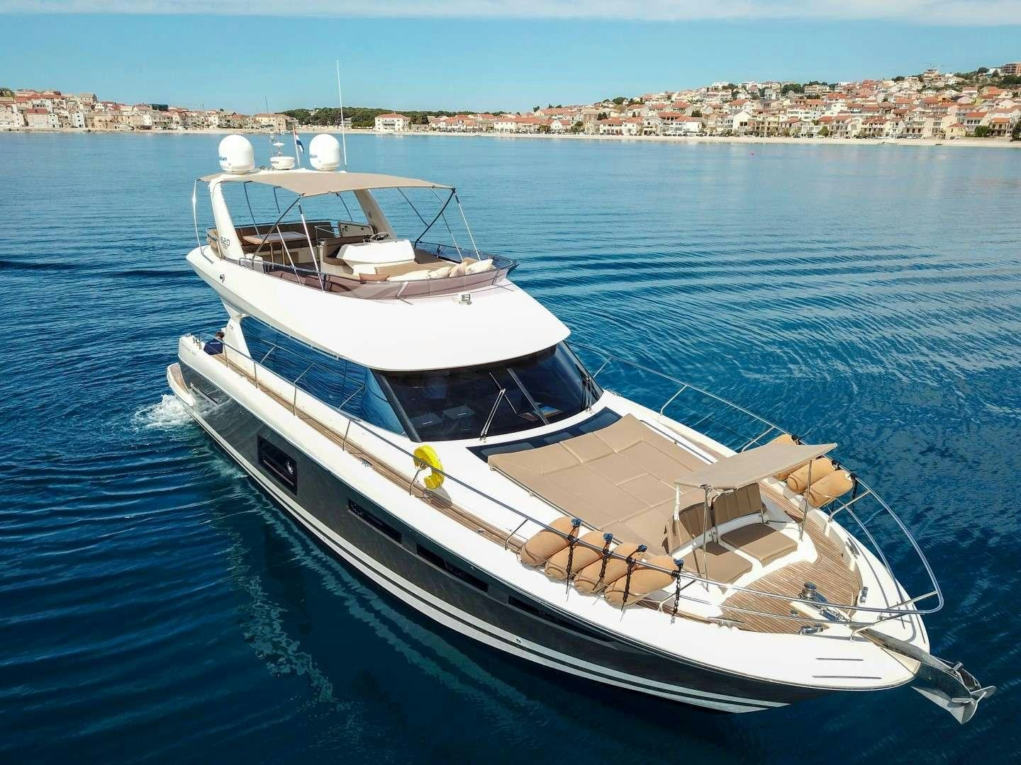 a boat on the water aboard GRACE Yacht for Charter
